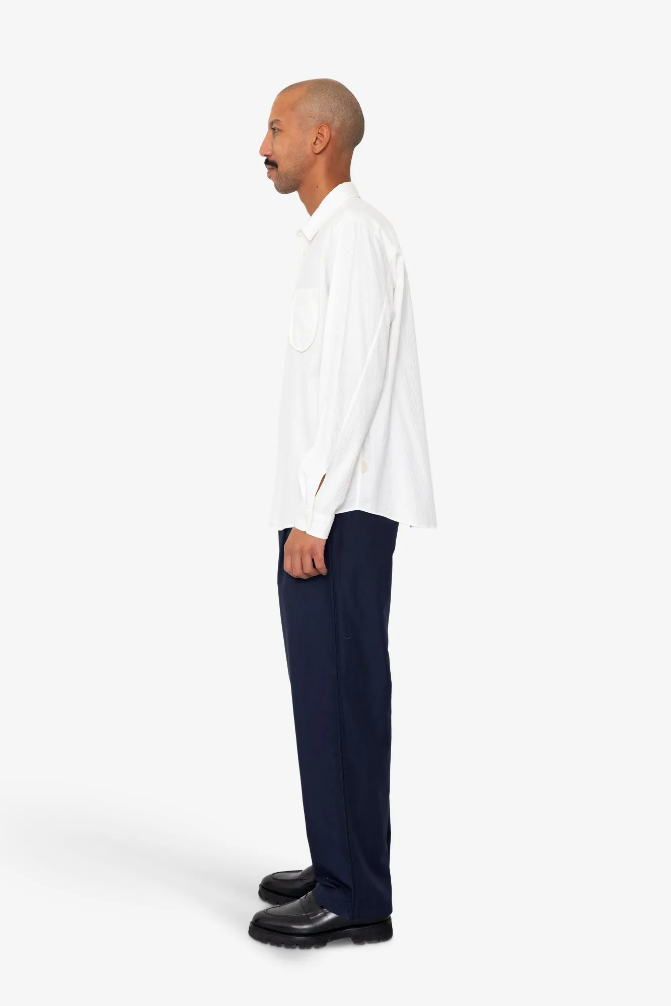 Herringbone Curve Shirt - Off White sold by Folk product image thumbnail 4