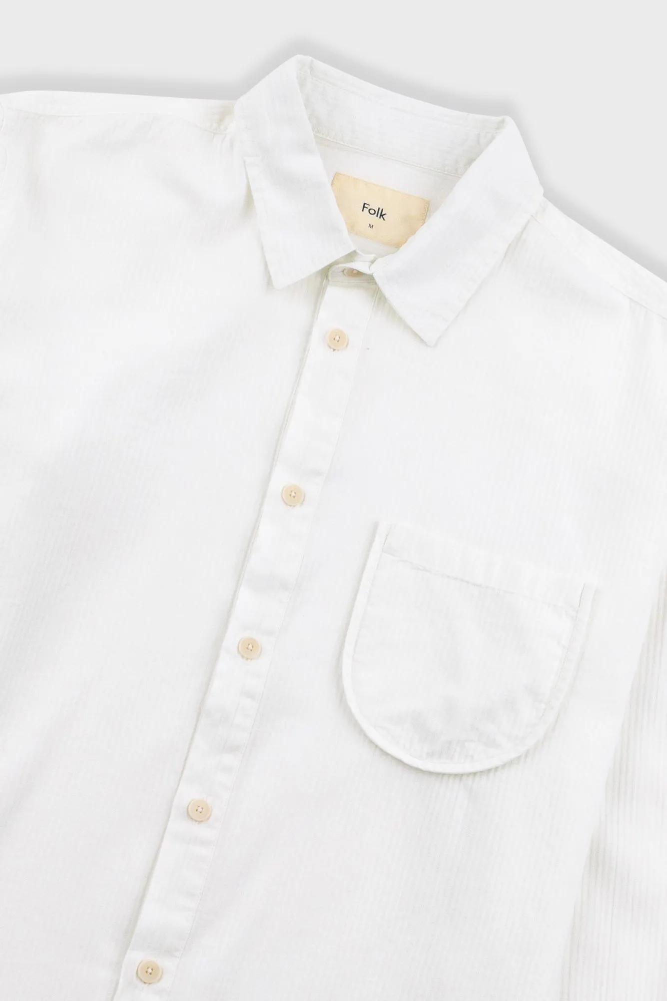 Herringbone Curve Shirt - Off White sold by Folk product image thumbnail 5