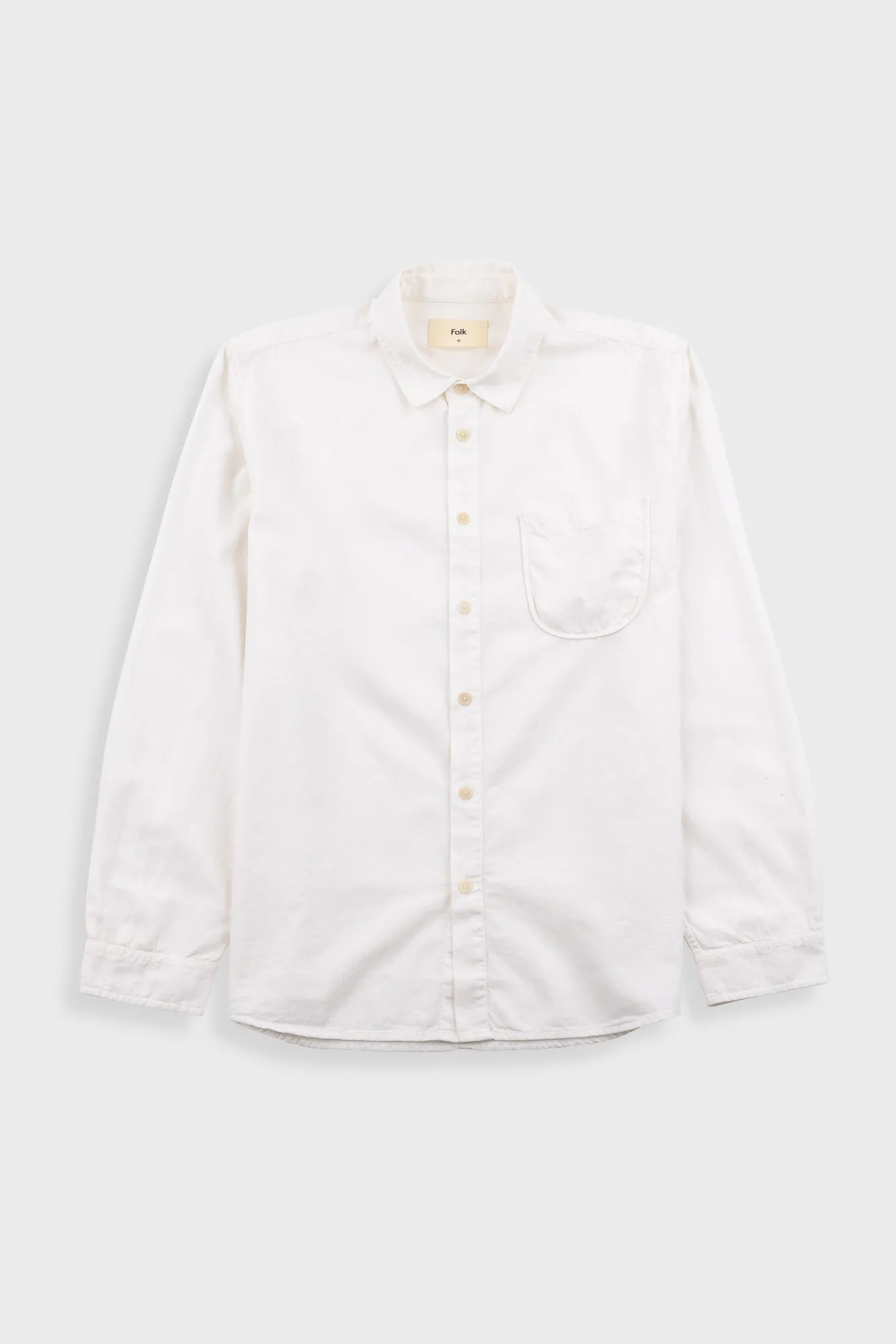 Plain Curve Shirt - Off White sold by Folk