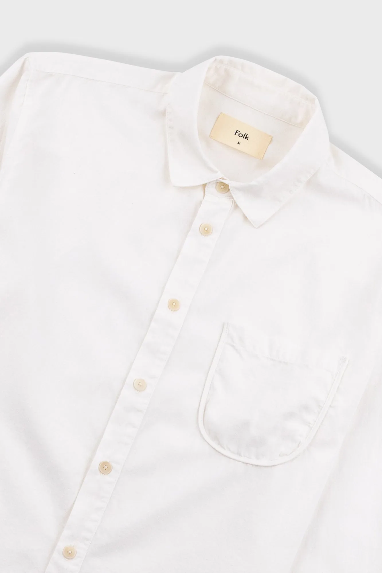 Plain Curve Shirt - Off White sold by Folk product image thumbnail 5