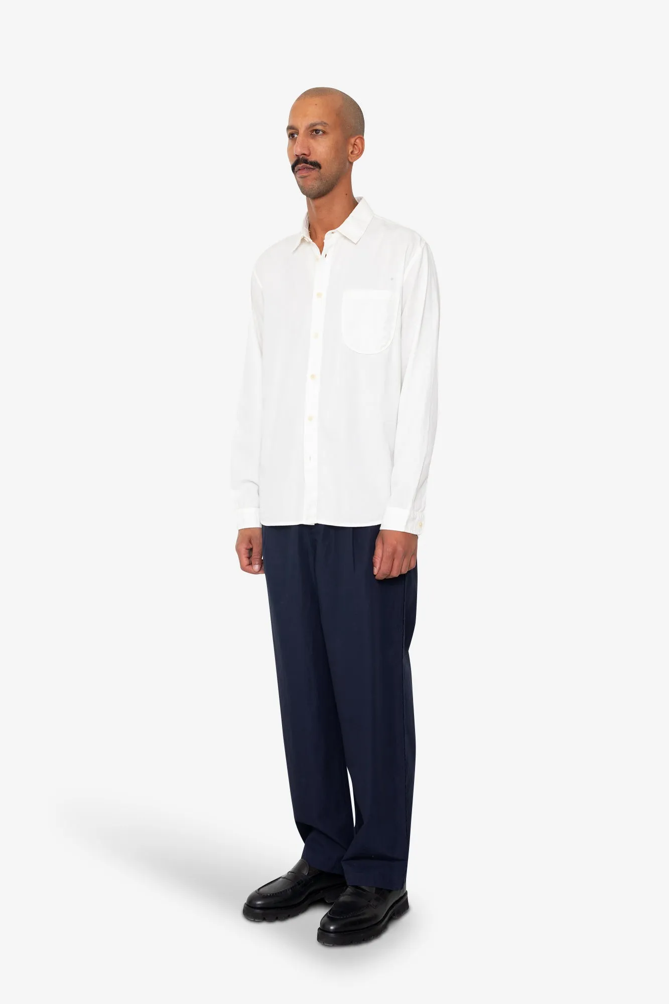 Plain Curve Shirt - Off White sold by Folk product image thumbnail 3