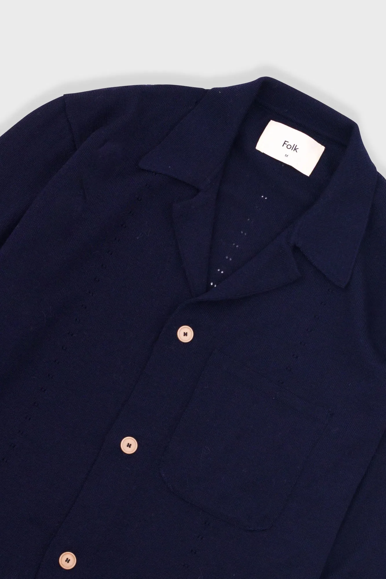 Knitted Shirt - Navy sold by Folk product image thumbnail 5