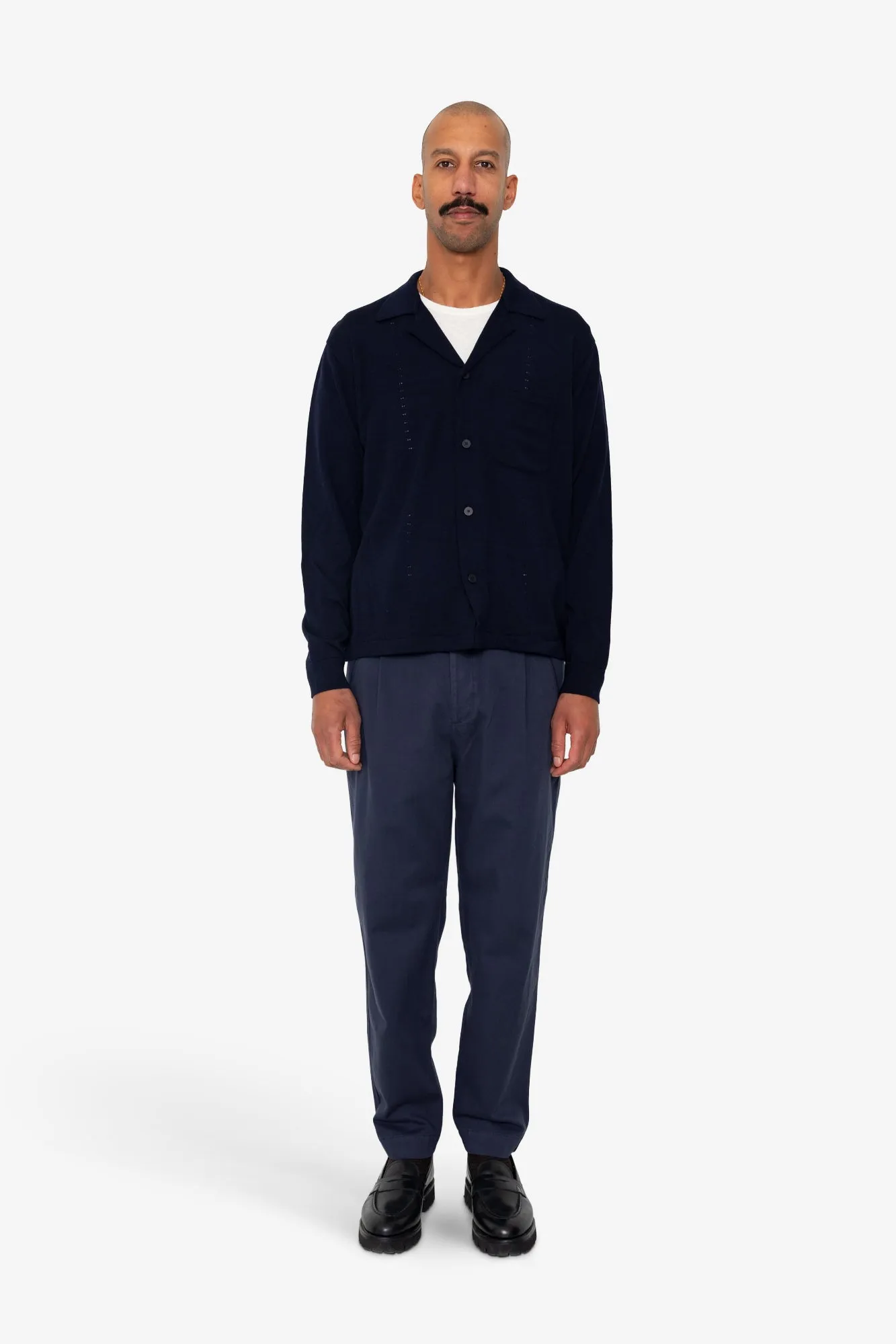 Knitted Shirt - Navy sold by Folk product image thumbnail 2