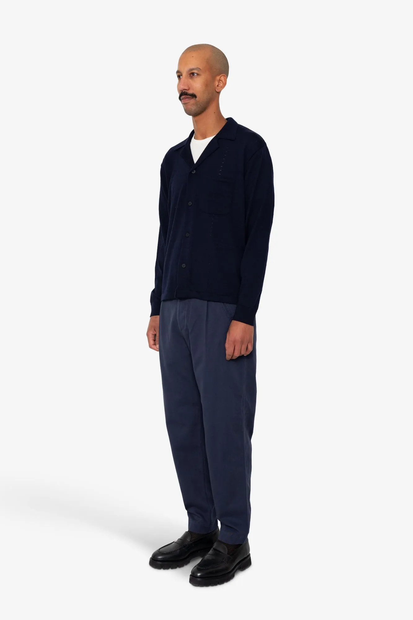 Knitted Shirt - Navy sold by Folk product image thumbnail 3