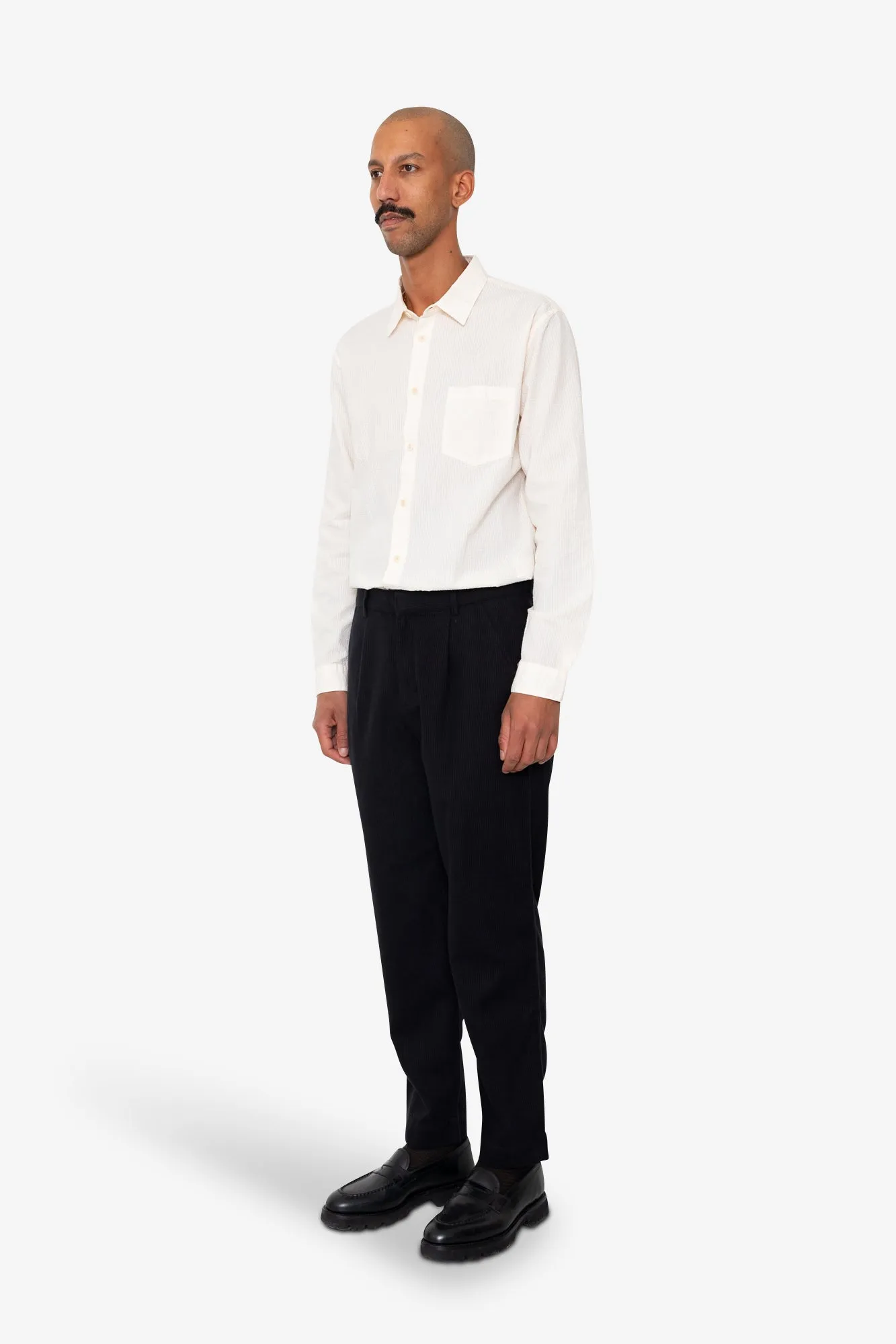 Signal Pant - Soft Black Brushed Stripe sold by Folk product image thumbnail 3
