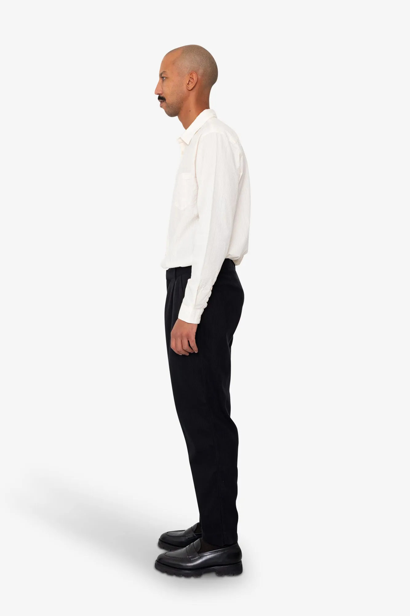 Signal Pant - Soft Black Brushed Stripe sold by Folk product image thumbnail 4