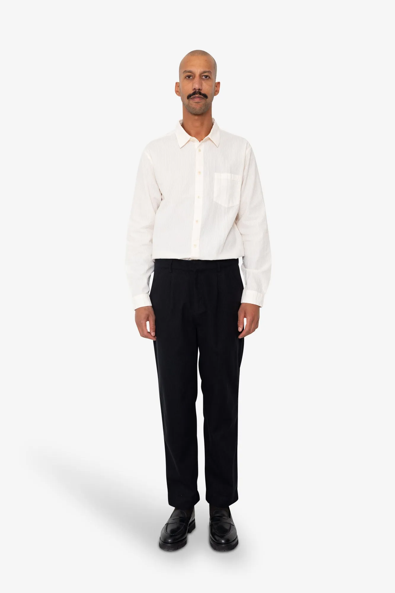 Signal Pant - Soft Black Brushed Stripe sold by Folk product image thumbnail 2