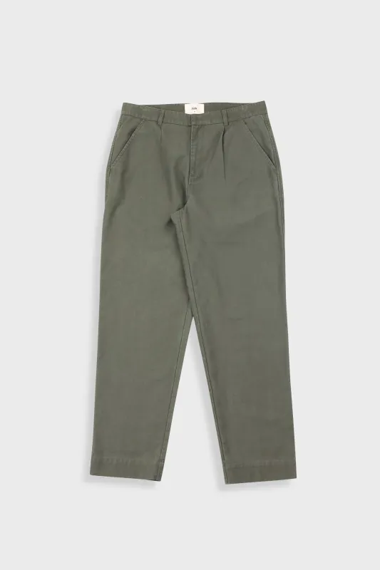 Signal Pant - Dark Olive Slub made by Folk