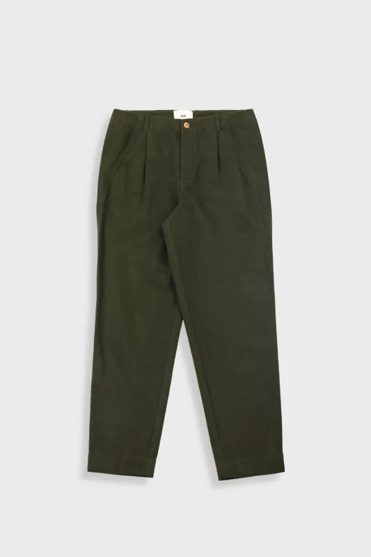 Assembly Pant - Dark Olive Moleskin sold by Folk