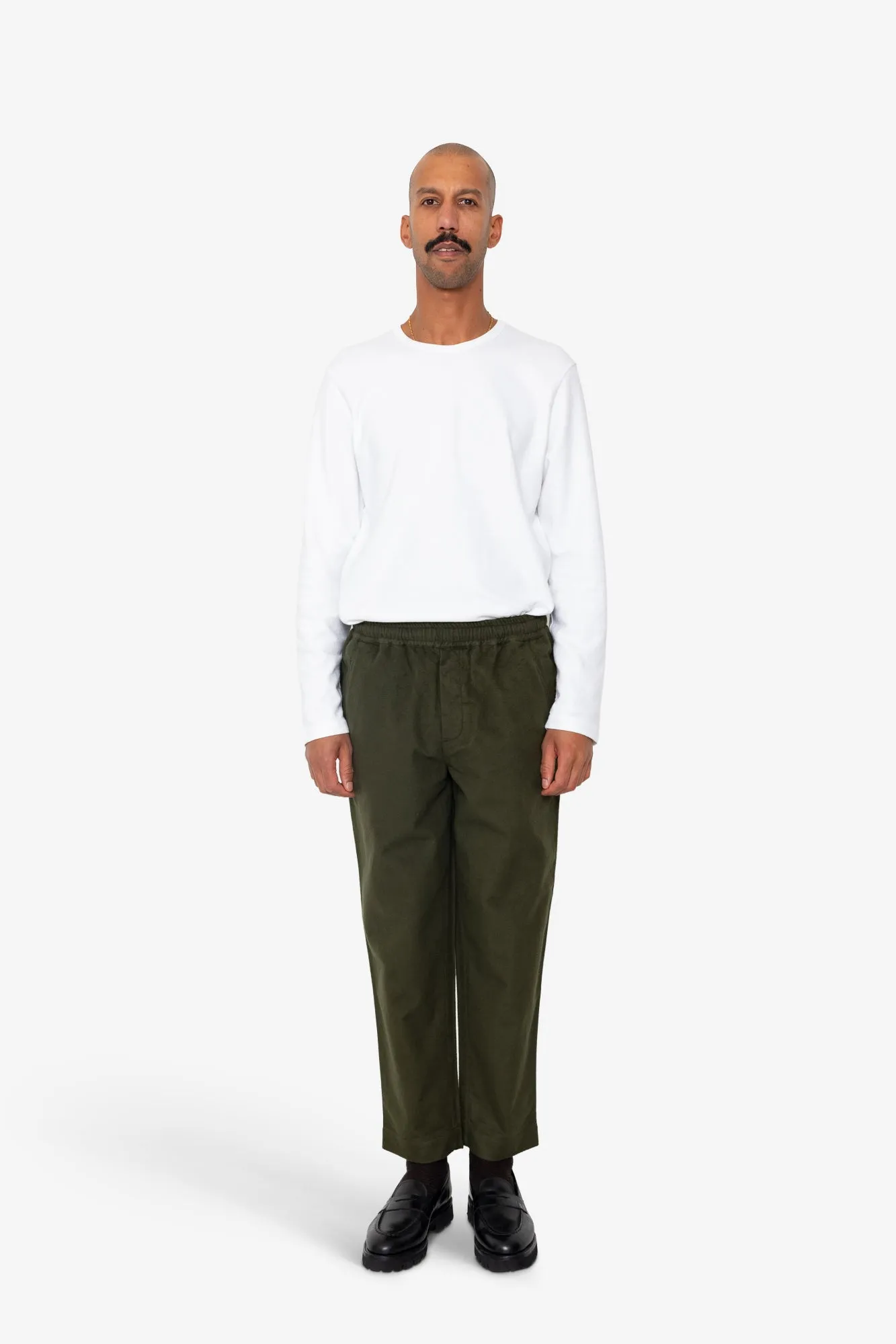 Drawcord Assembly Pant - Dark Olive Moleskin sold by Folk product image thumbnail 2