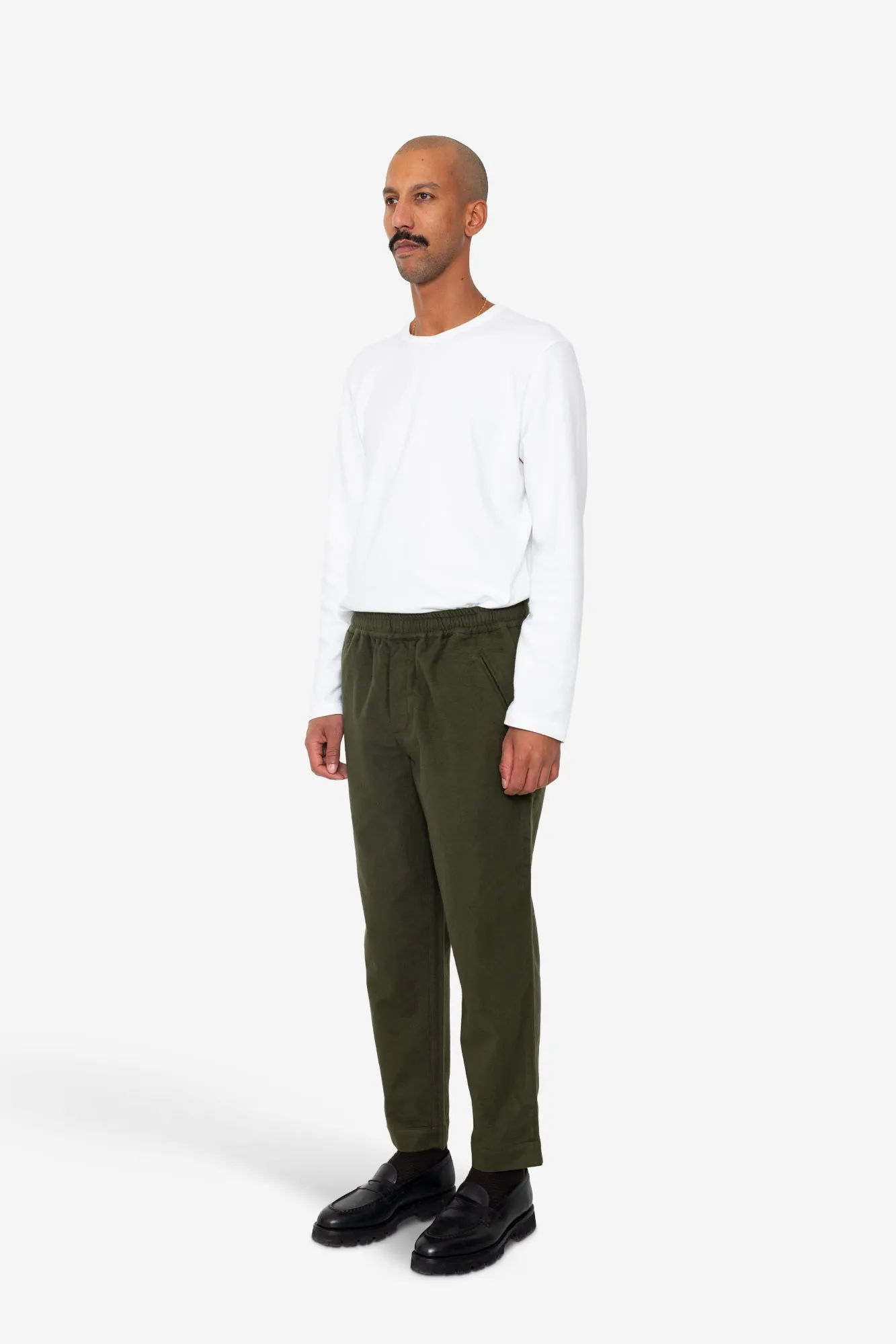 Drawcord Assembly Pant - Dark Olive Moleskin sold by Folk product image thumbnail 3