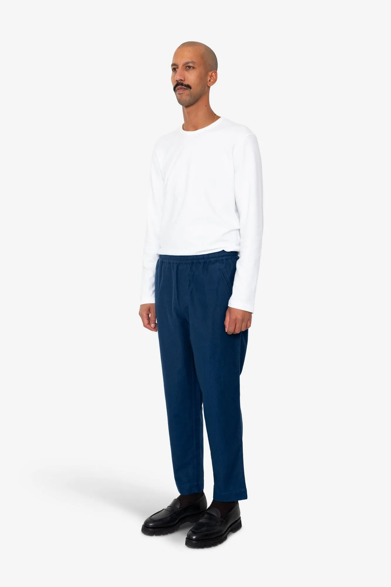 Drawcord Assembly Pant - Mid Blue Moleskin sold by Folk product image thumbnail 2