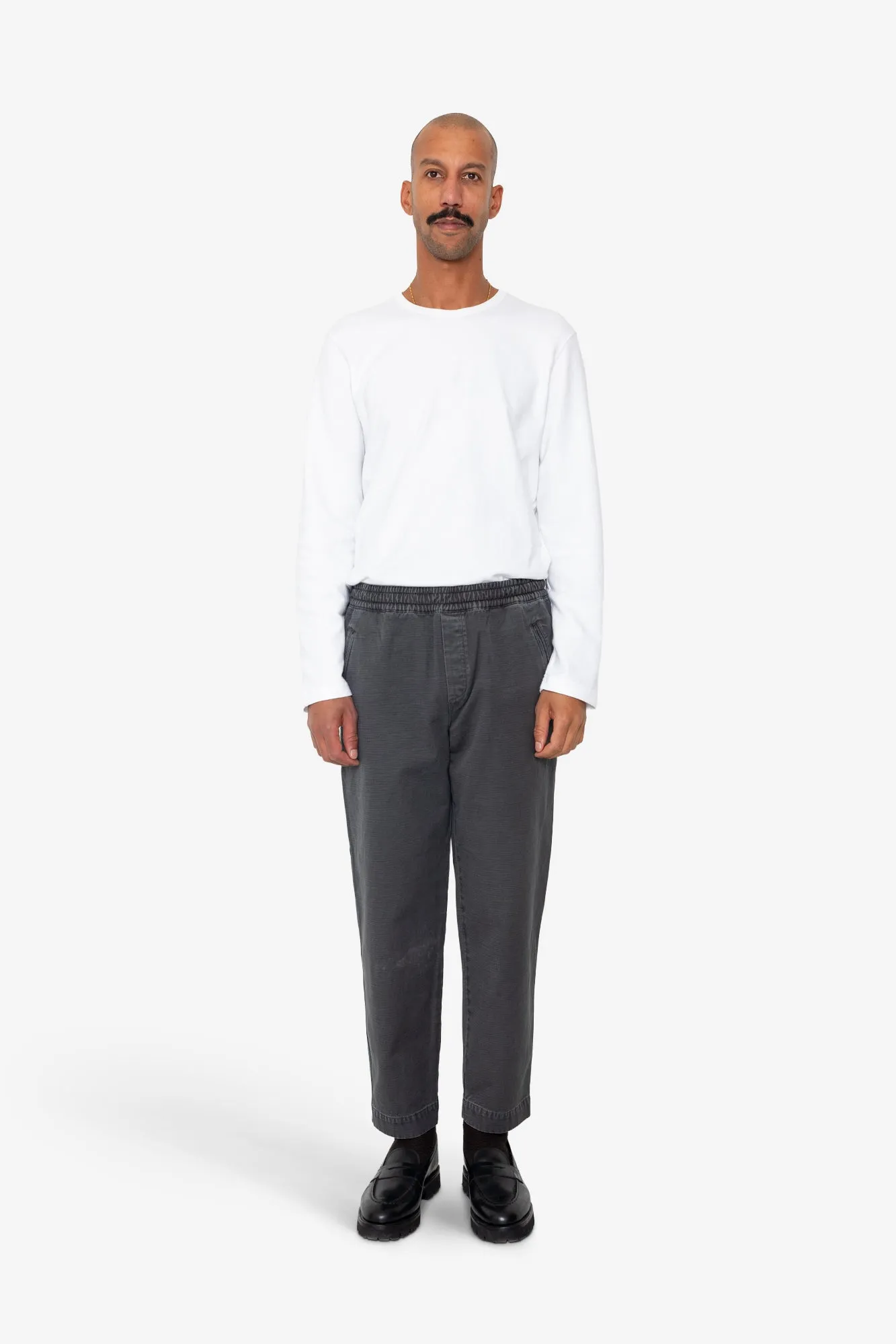 Drawcord Assembly Pant - Soft Black Slub sold by Folk product image thumbnail 2