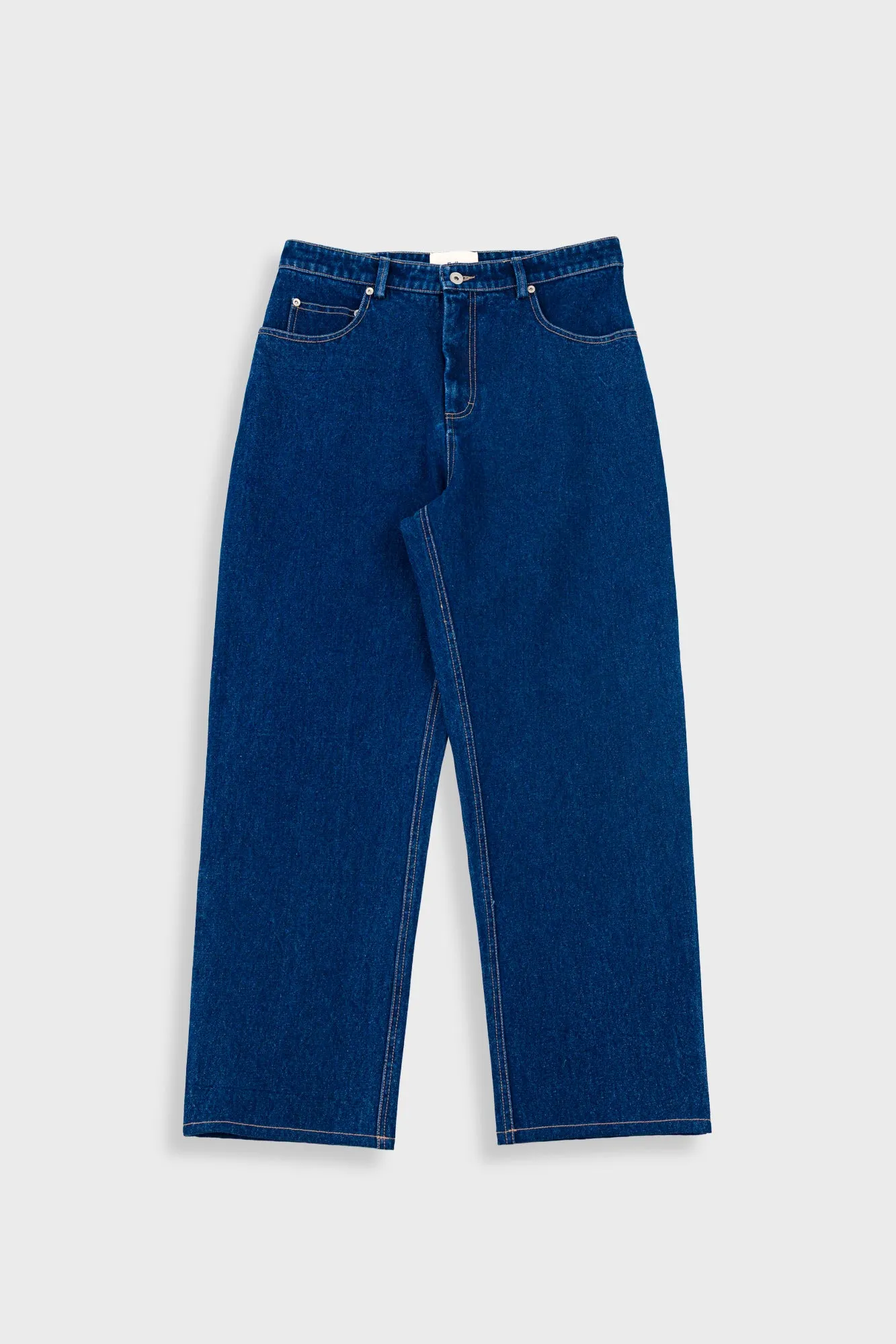 Barrel Leg Trouser - Deep Denim sold by Folk