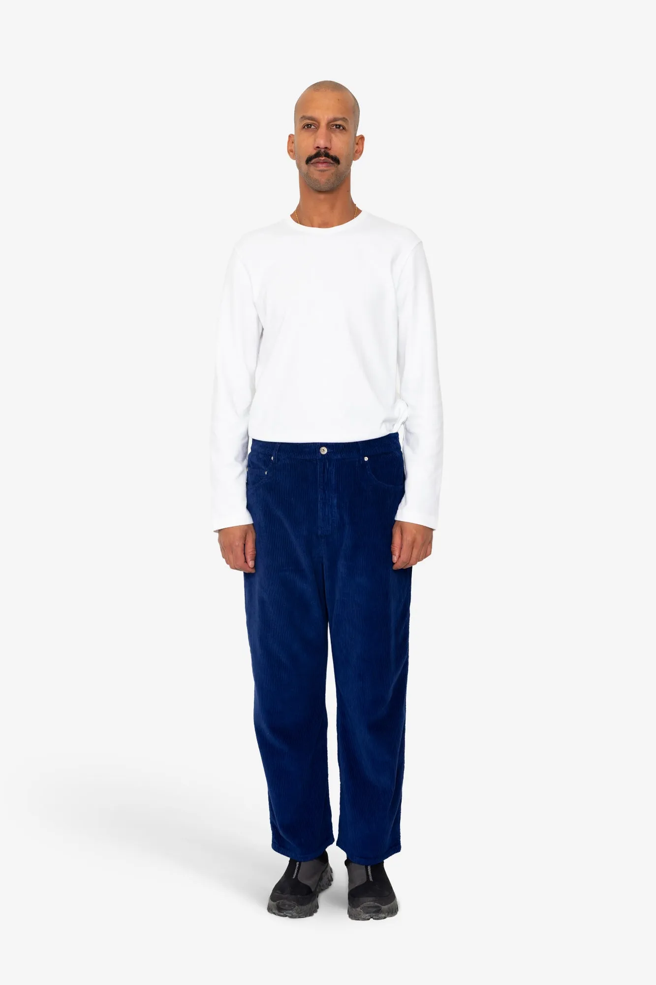 Barrel Leg Trouser - Rich Navy Chunky Cord sold by Folk product image thumbnail 2