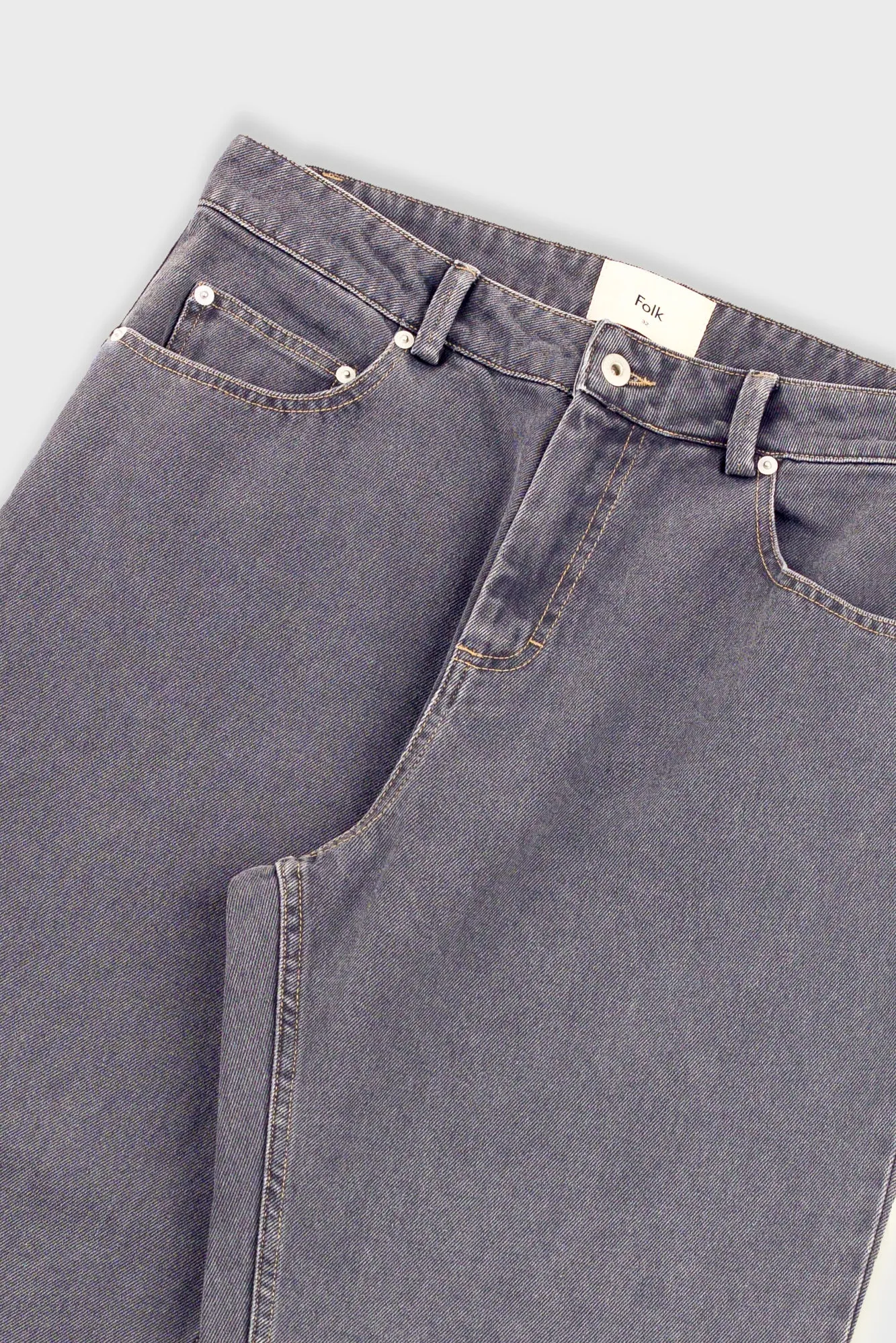 Barrel Leg Trouser - Smoke Grey Denim sold by Folk product image thumbnail 5