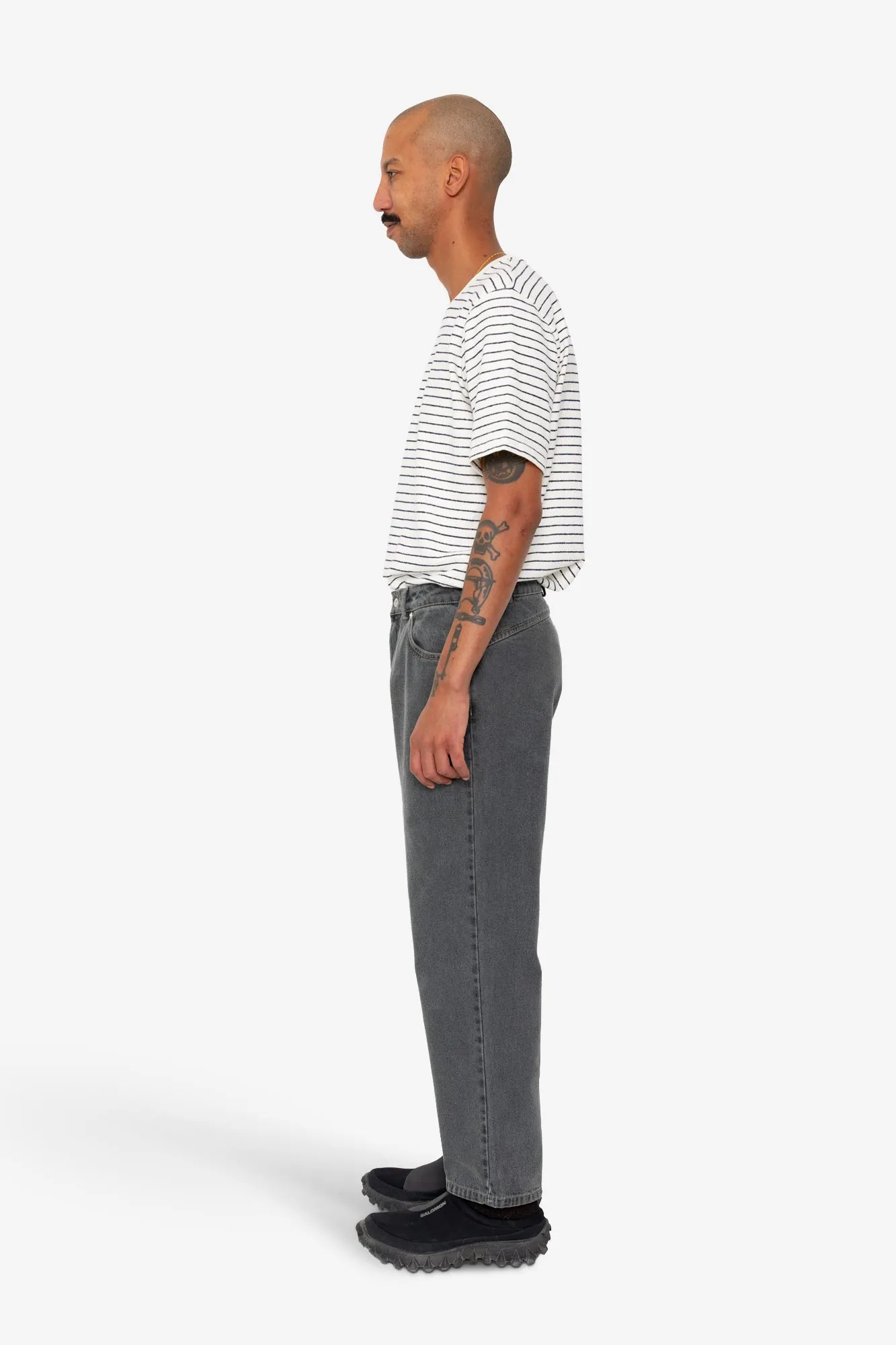 Barrel Leg Trouser - Smoke Grey Denim sold by Folk product image thumbnail 4