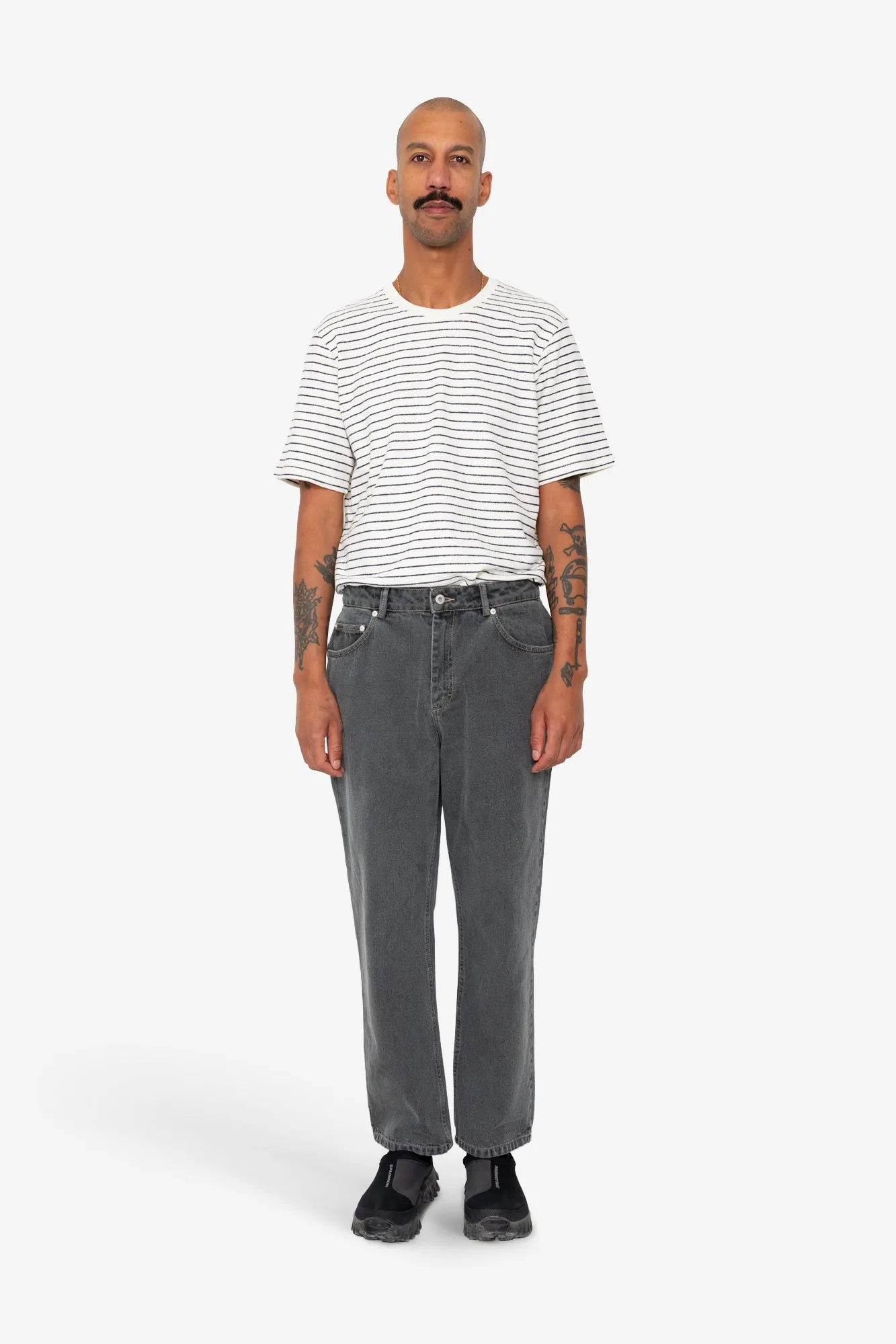 Barrel Leg Trouser - Smoke Grey Denim sold by Folk product image thumbnail 2