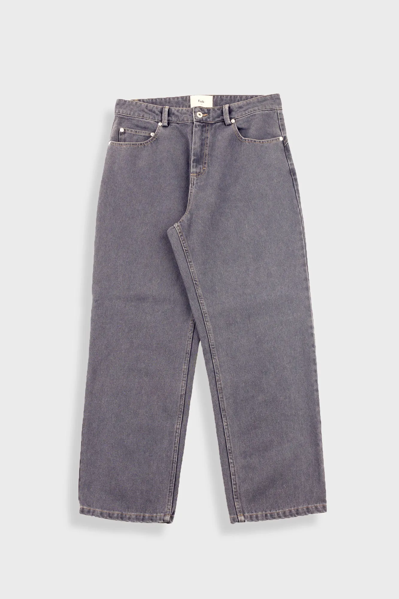Barrel Leg Trouser - Smoke Grey Denim sold by Folk