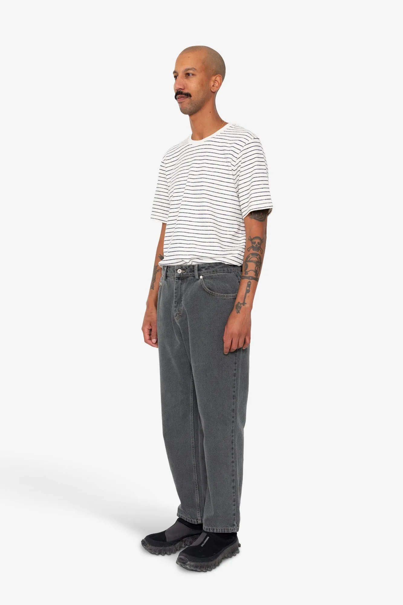 Barrel Leg Trouser - Smoke Grey Denim sold by Folk product image thumbnail 3