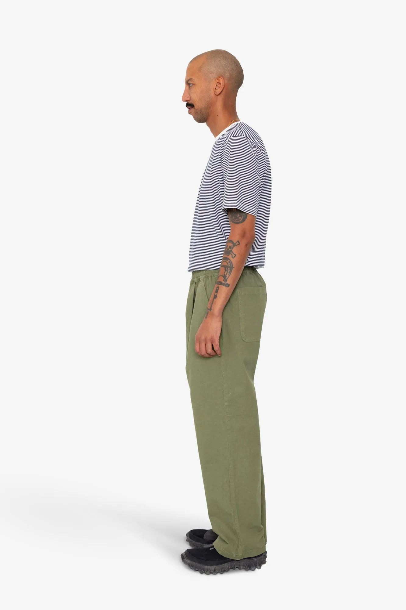 Drawcord Loose Trouser - Light Olive Ripstop sold by Folk product image thumbnail 4