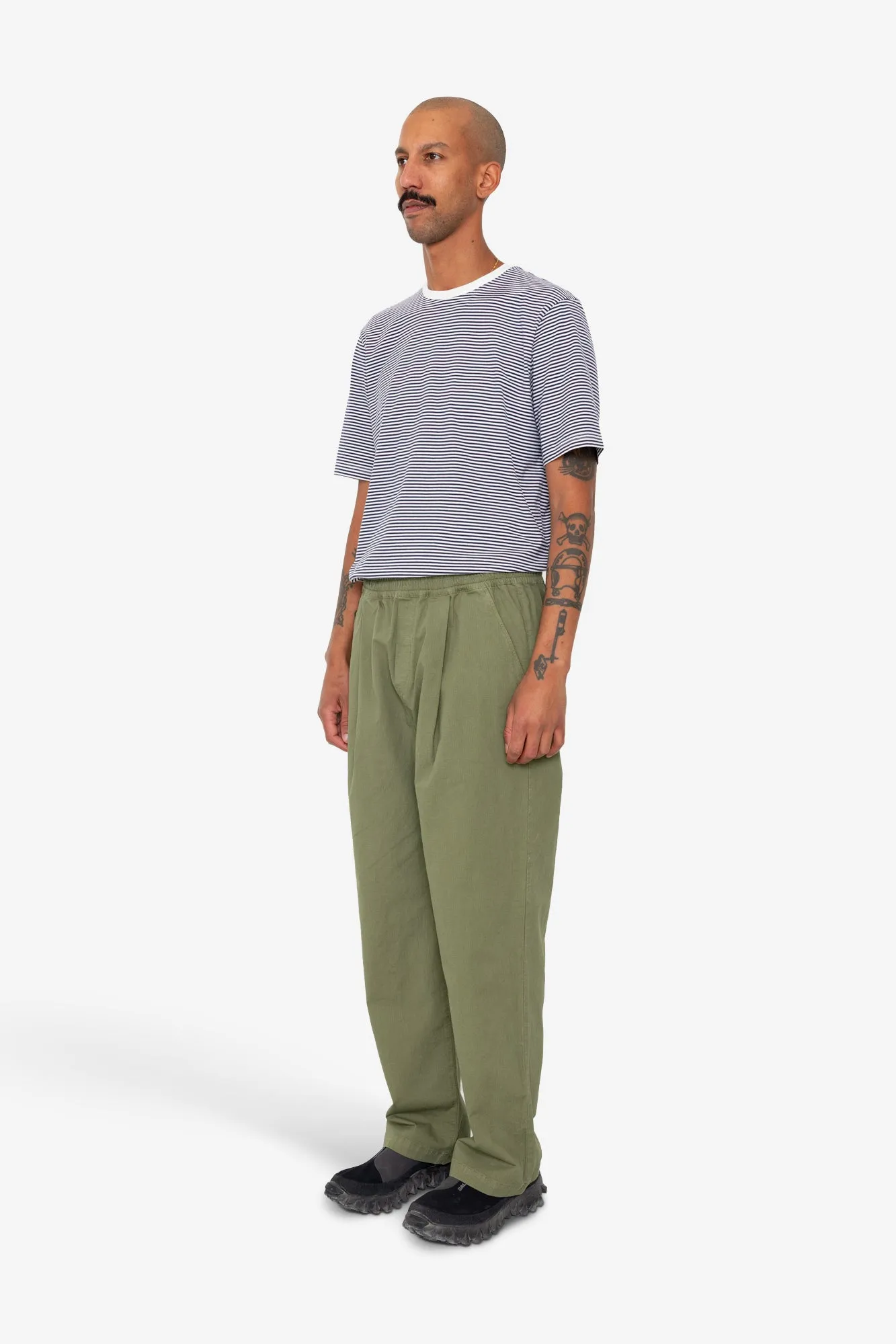 Drawcord Loose Trouser - Light Olive Ripstop sold by Folk product image thumbnail 3