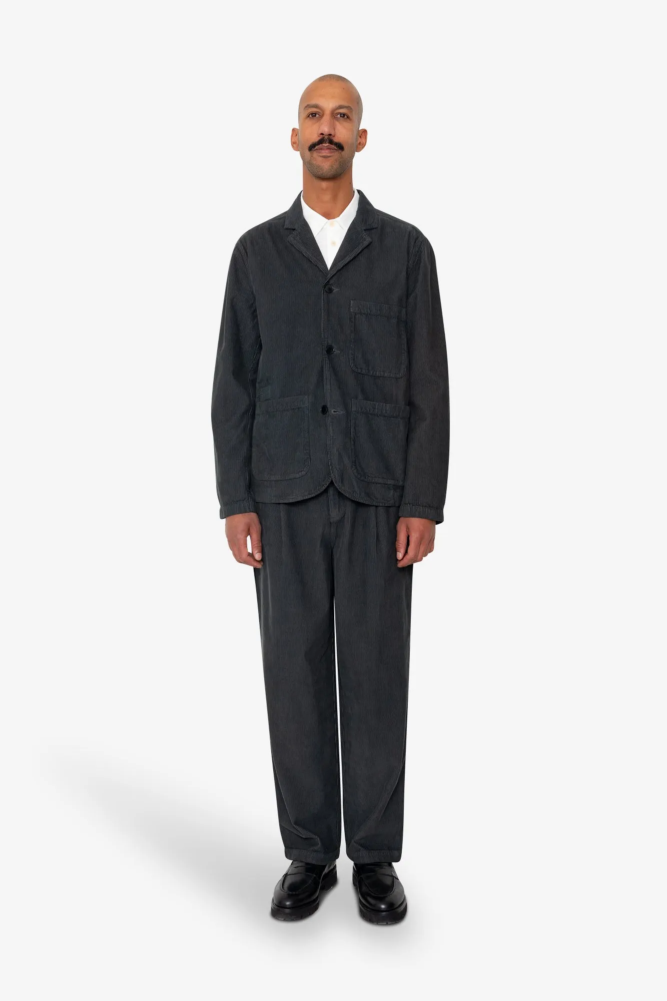 Wide Fit Blazer - Smoke Grey Cord sold by Folk product image thumbnail 2
