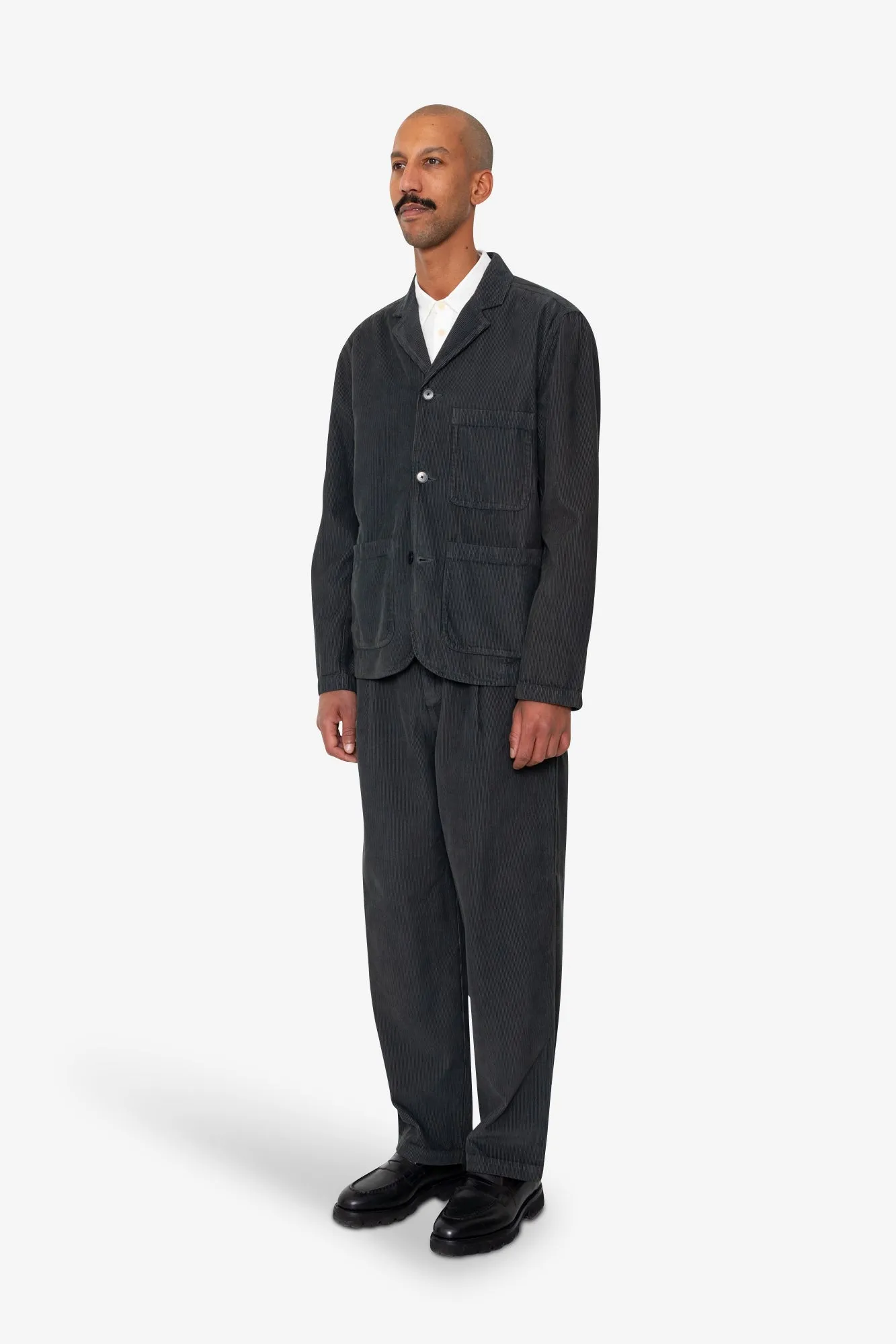 Wide Fit Blazer - Smoke Grey Cord sold by Folk product image thumbnail 3