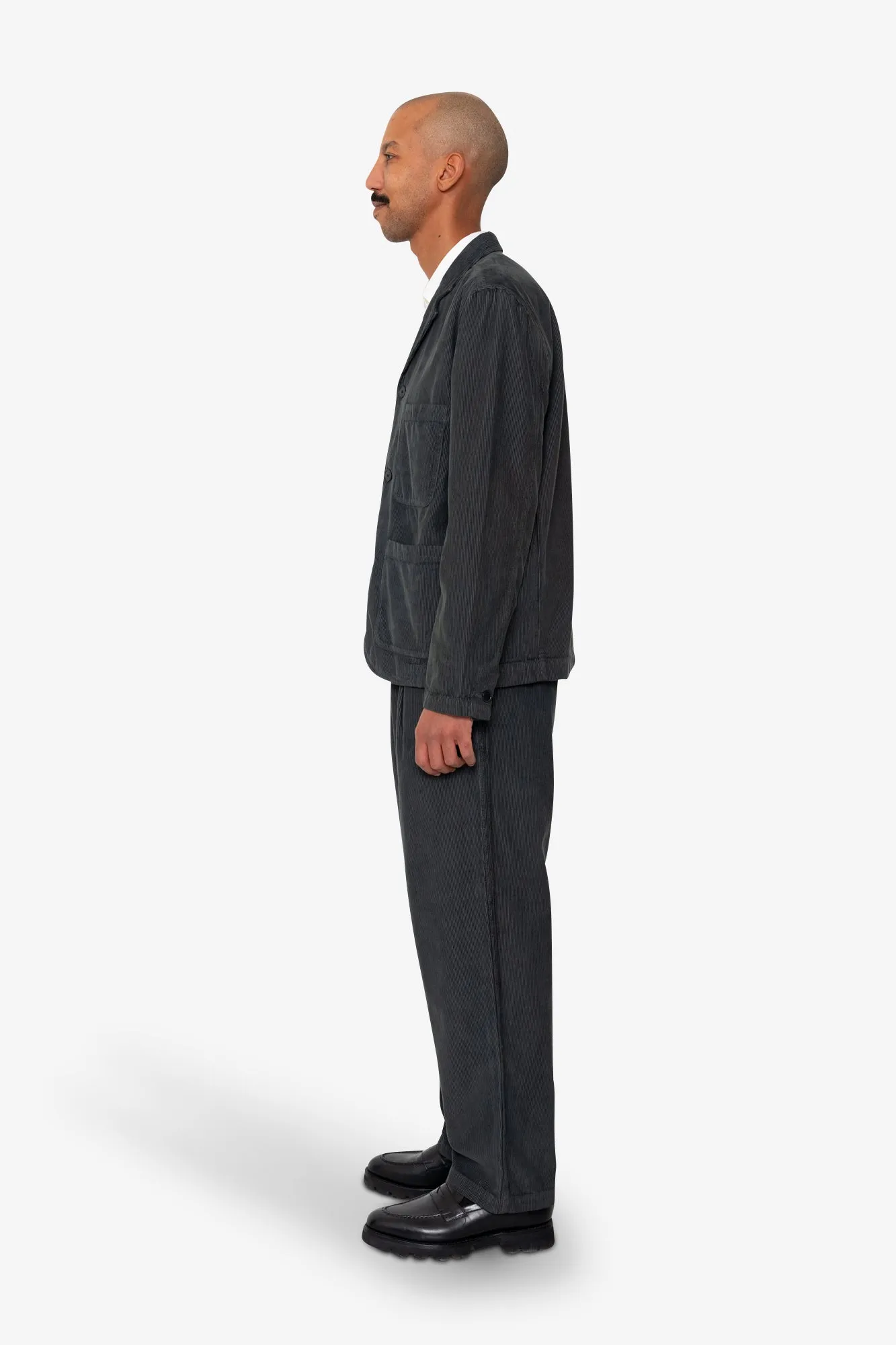 Wide Fit Blazer - Smoke Grey Cord sold by Folk product image thumbnail 4