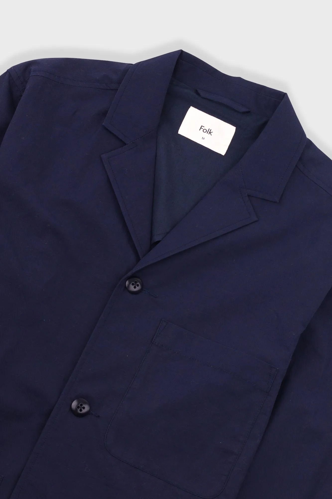 Wide Fit Blazer - Navy Tech Slub sold by Folk product image thumbnail 5