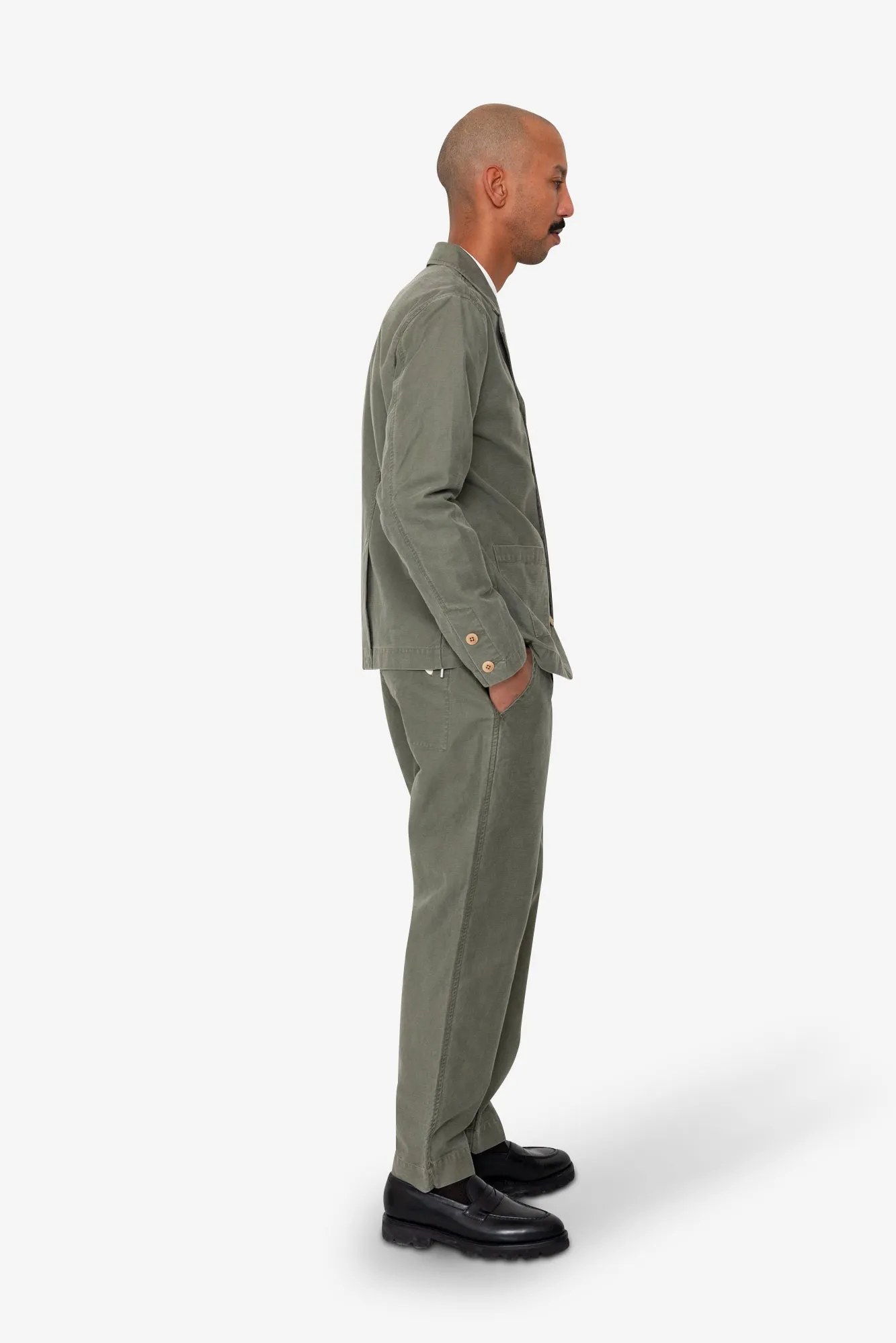 Patch Jacket - Dark Olive Slub sold by Folk product image thumbnail 5