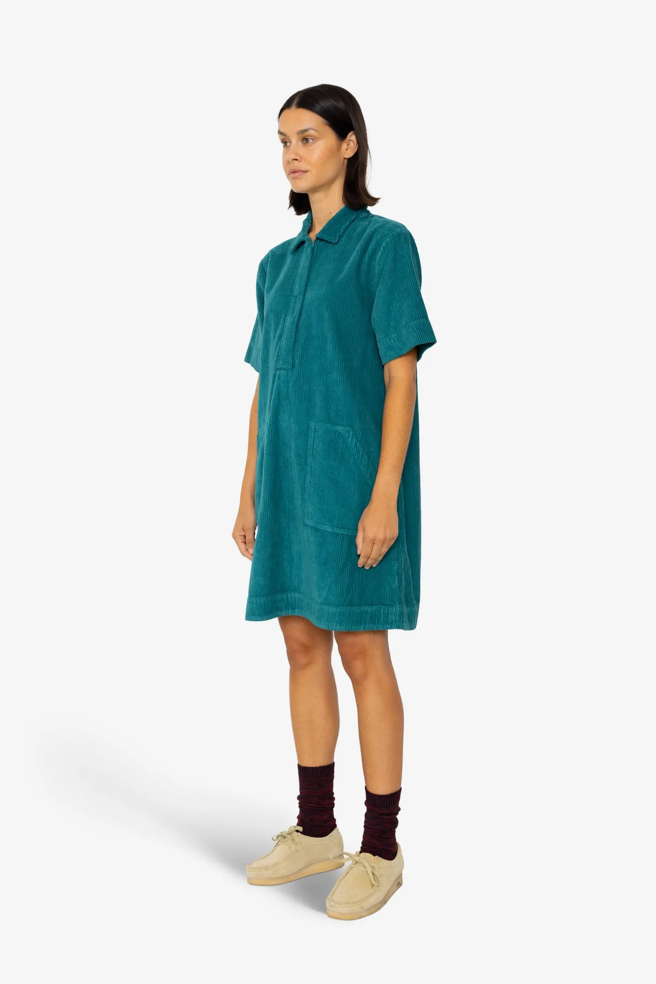 A-Line Zip Dress - Dark Teal sold by Folk product image thumbnail 3