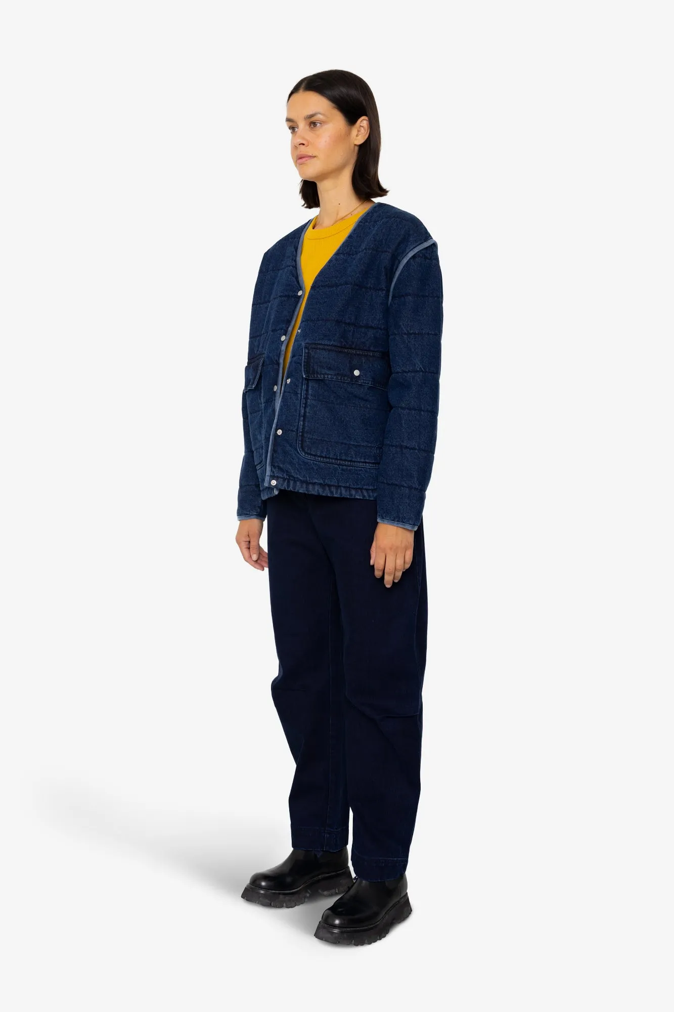 Quilted Liner - Indigo Denim sold by Folk product image thumbnail 3