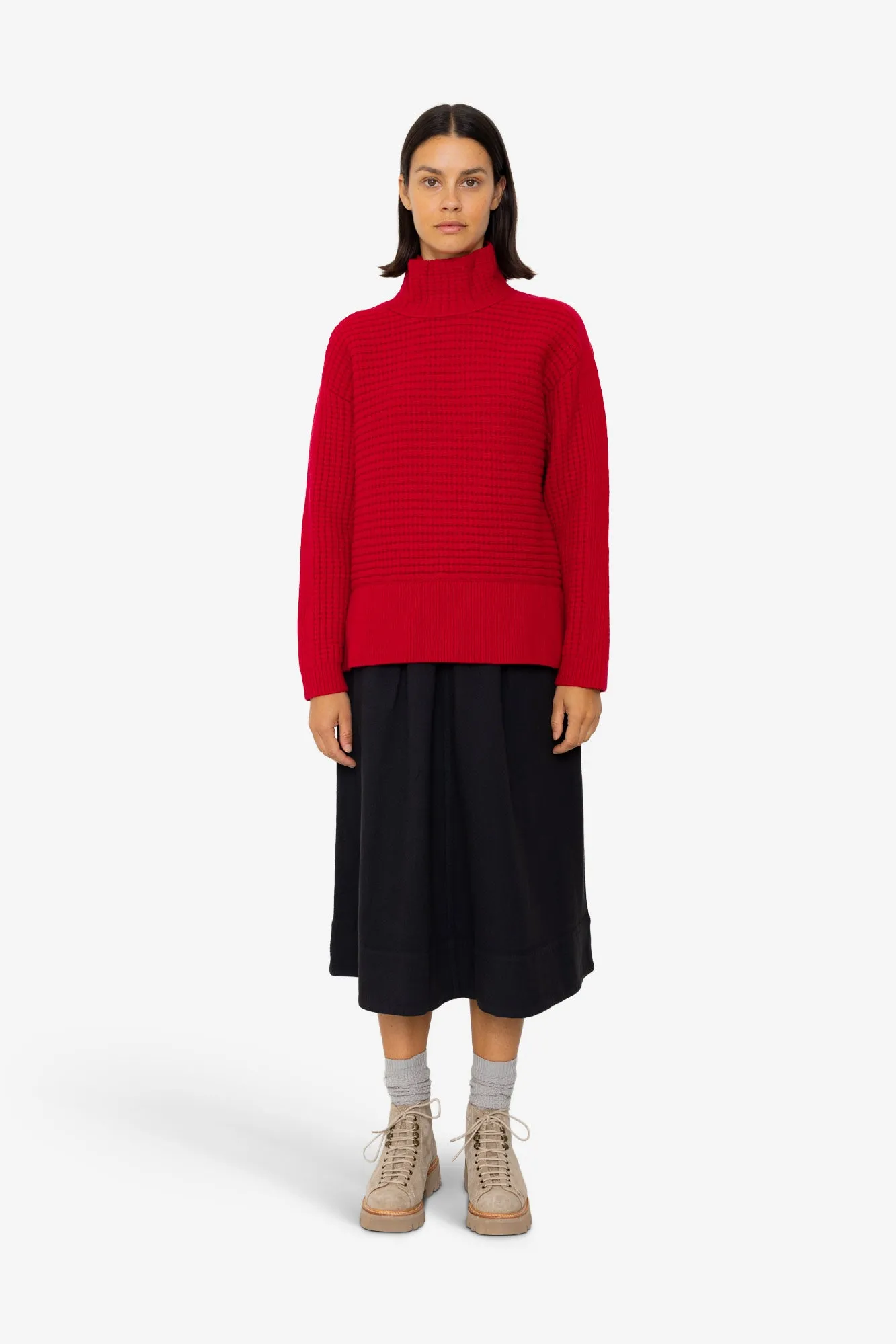 Open Funnel Neck Jumper - Carnation sold by Folk product image thumbnail 2