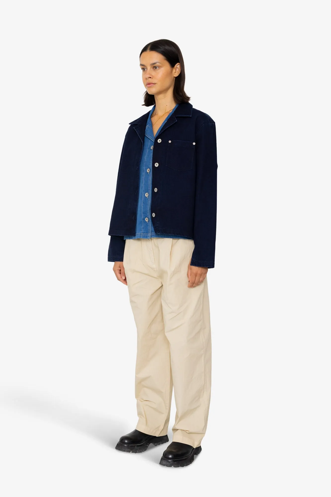 Worker Overshirt - Deep Indigo Slub sold by Folk product image thumbnail 3