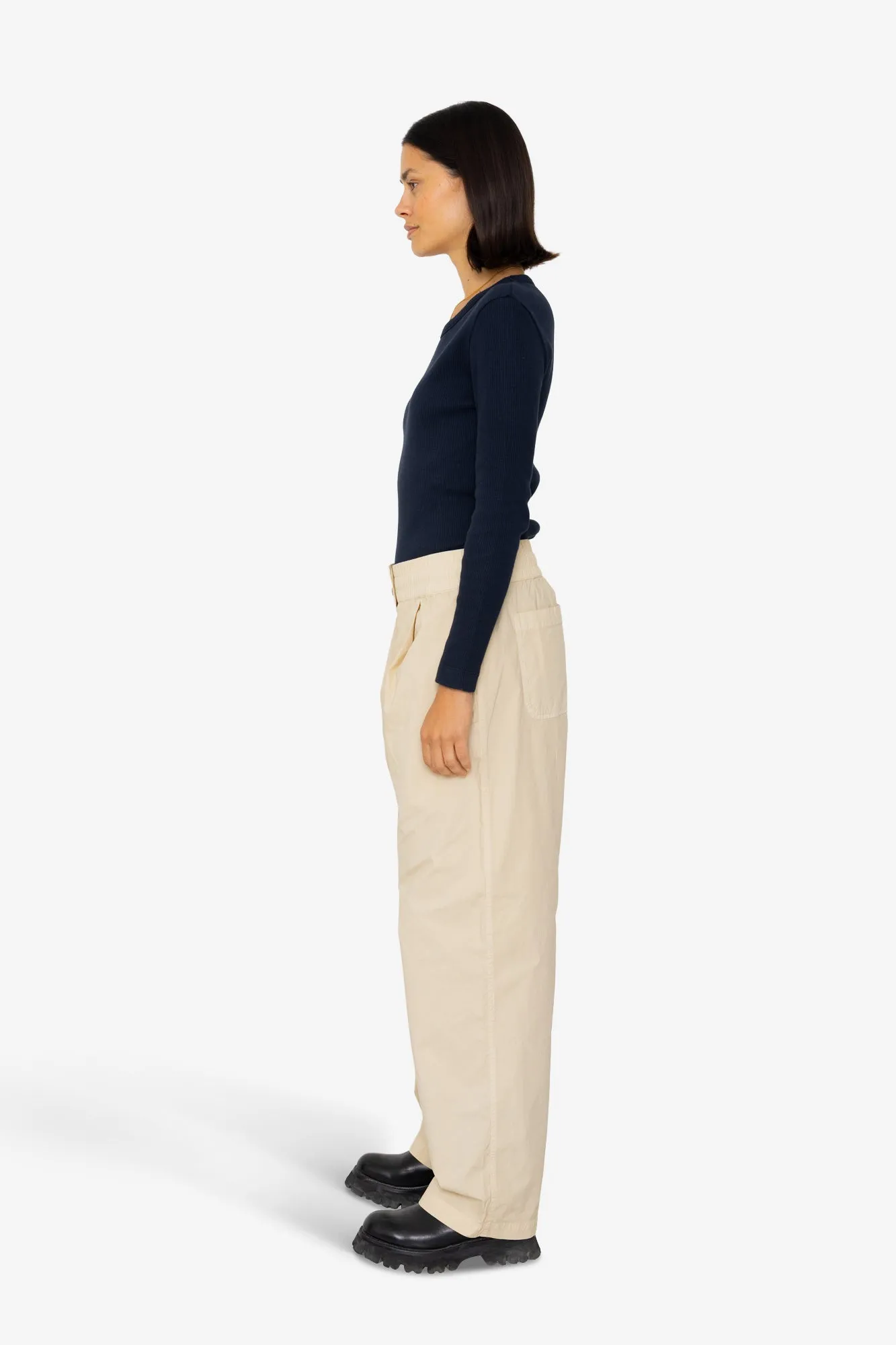 Drawcord Baggy Pants - Light Stone sold by Folk product image thumbnail 4