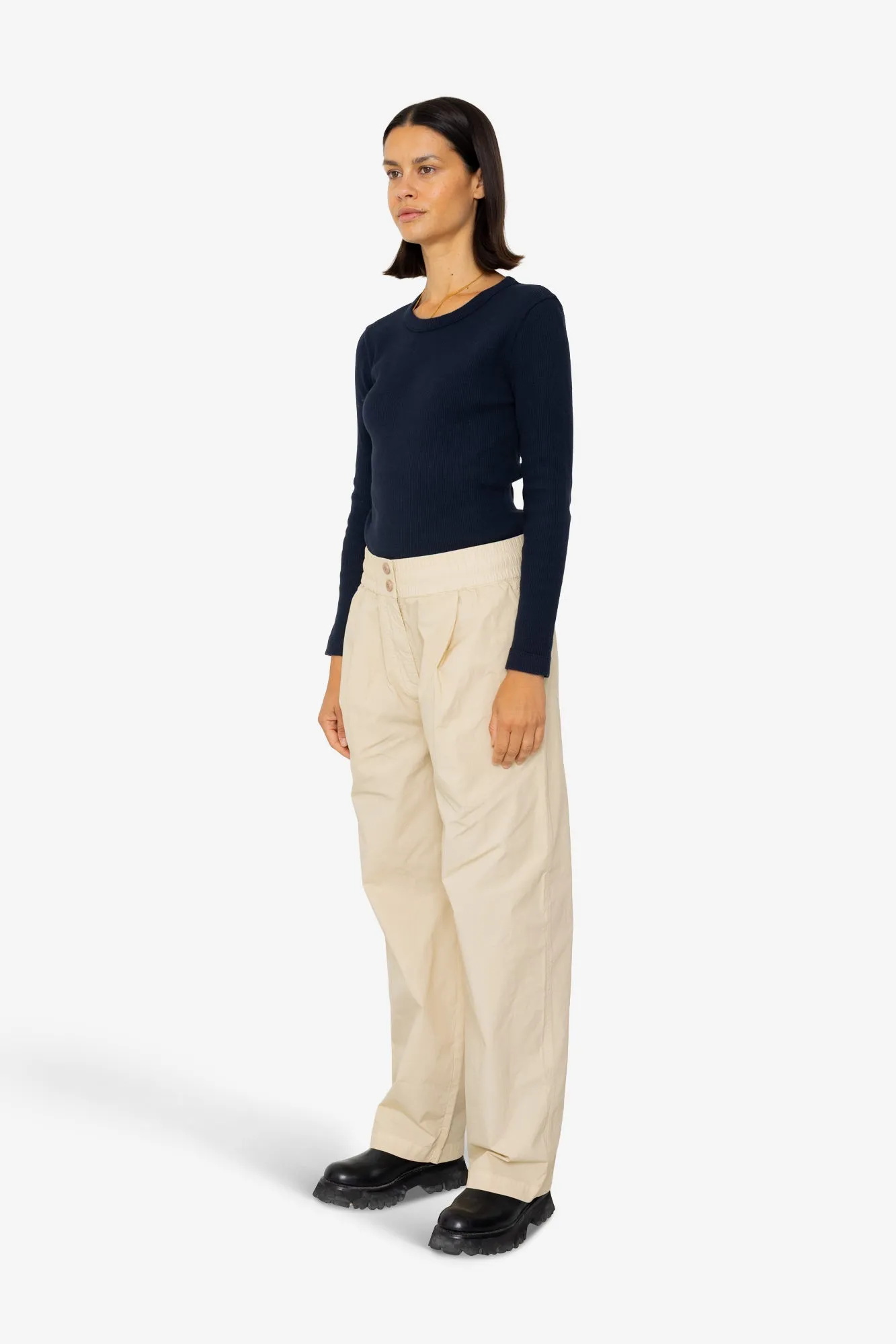 Drawcord Baggy Pants - Light Stone sold by Folk product image thumbnail 3