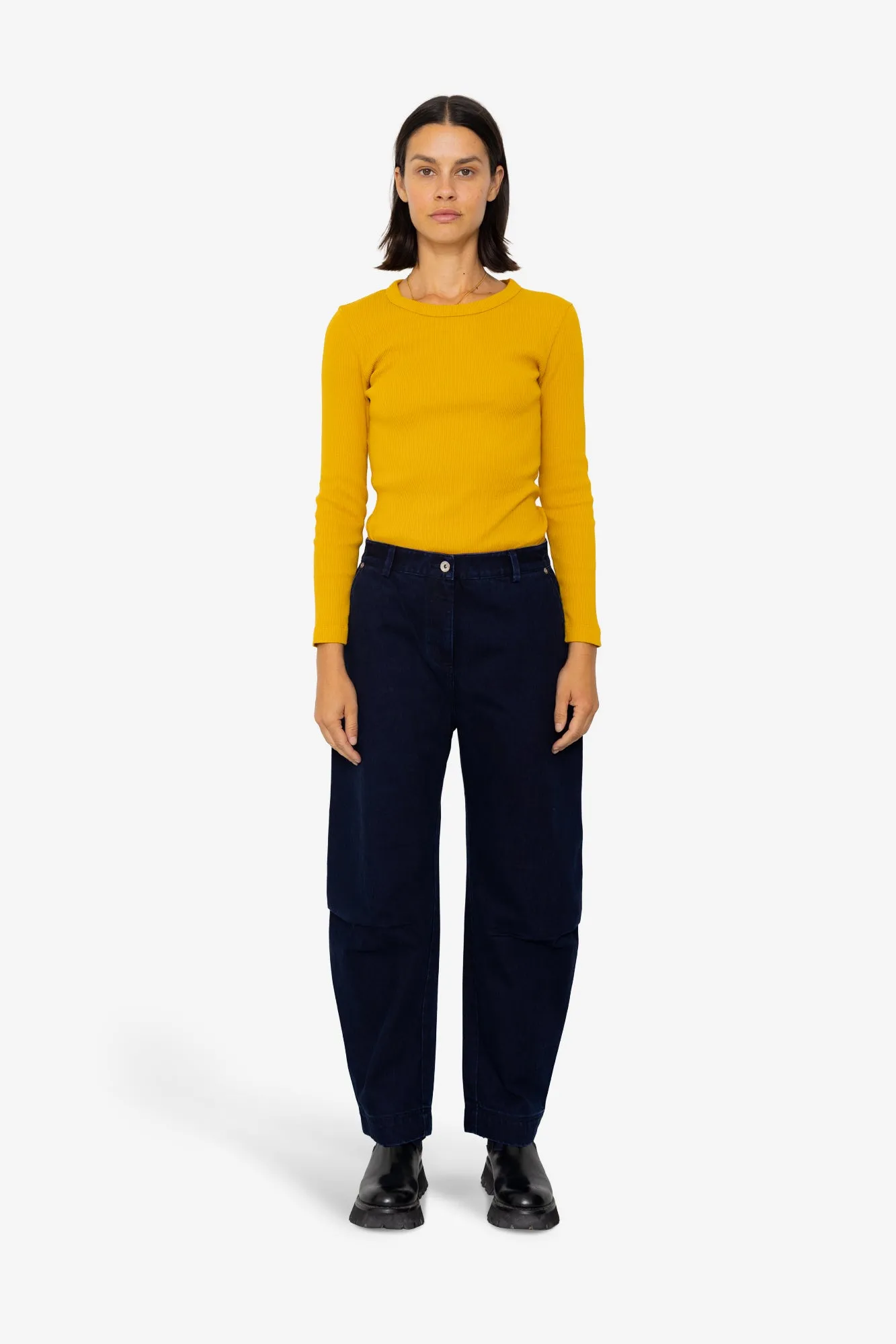 Barrel Trousers - Deep Indigo Slub sold by Folk product image thumbnail 2