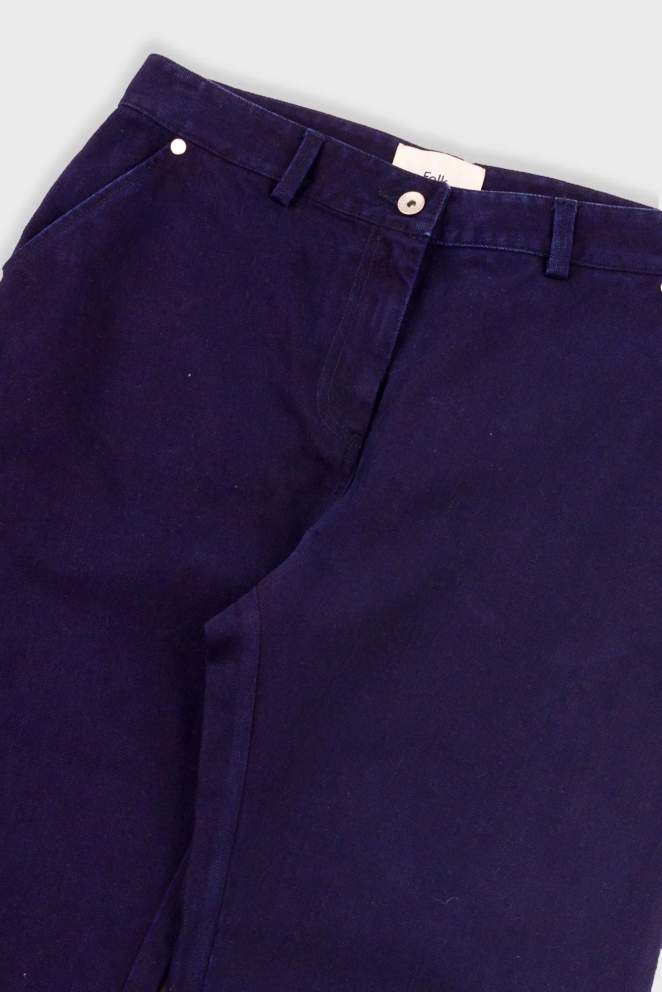 Barrel Trousers - Deep Indigo Slub sold by Folk product image thumbnail 5