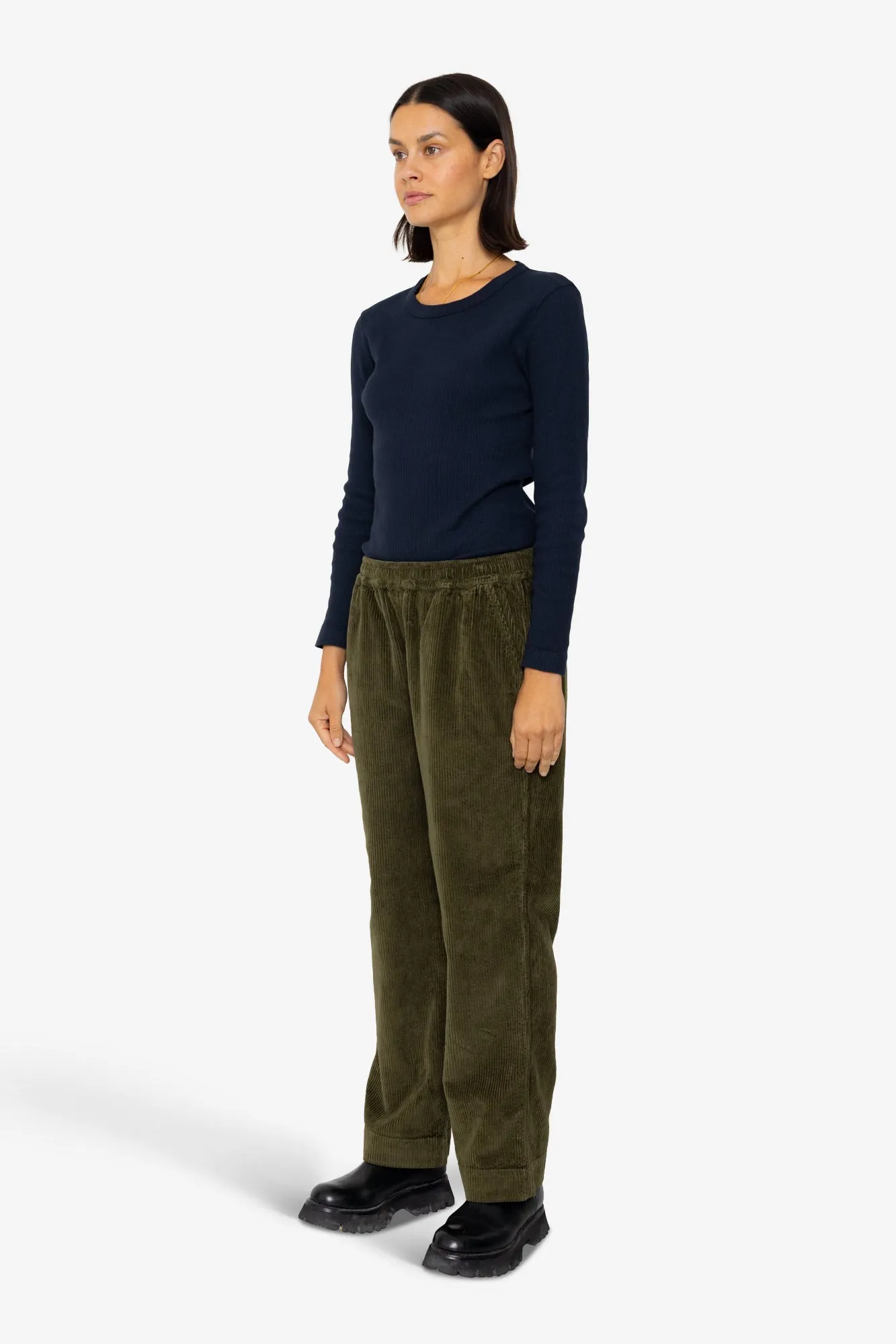 Drawcord Signal Pants - Olive Cord sold by Folk product image thumbnail 3