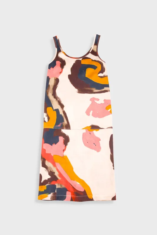 Slip Dress - Impasto Print Satin sold by Folk
