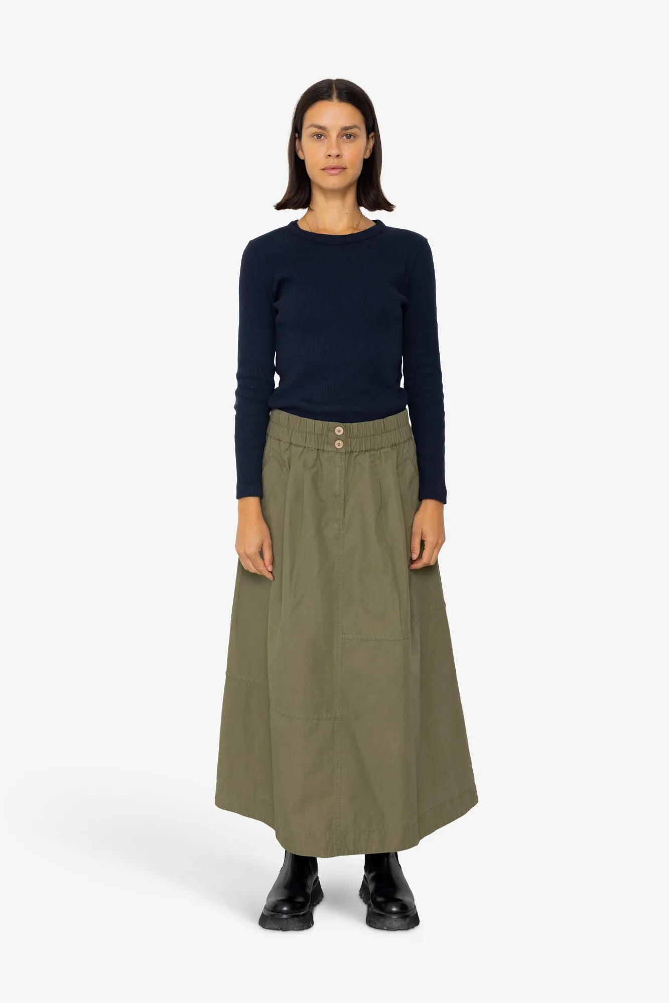 Maxi Skirt - Dark Olive sold by Folk product image thumbnail 2