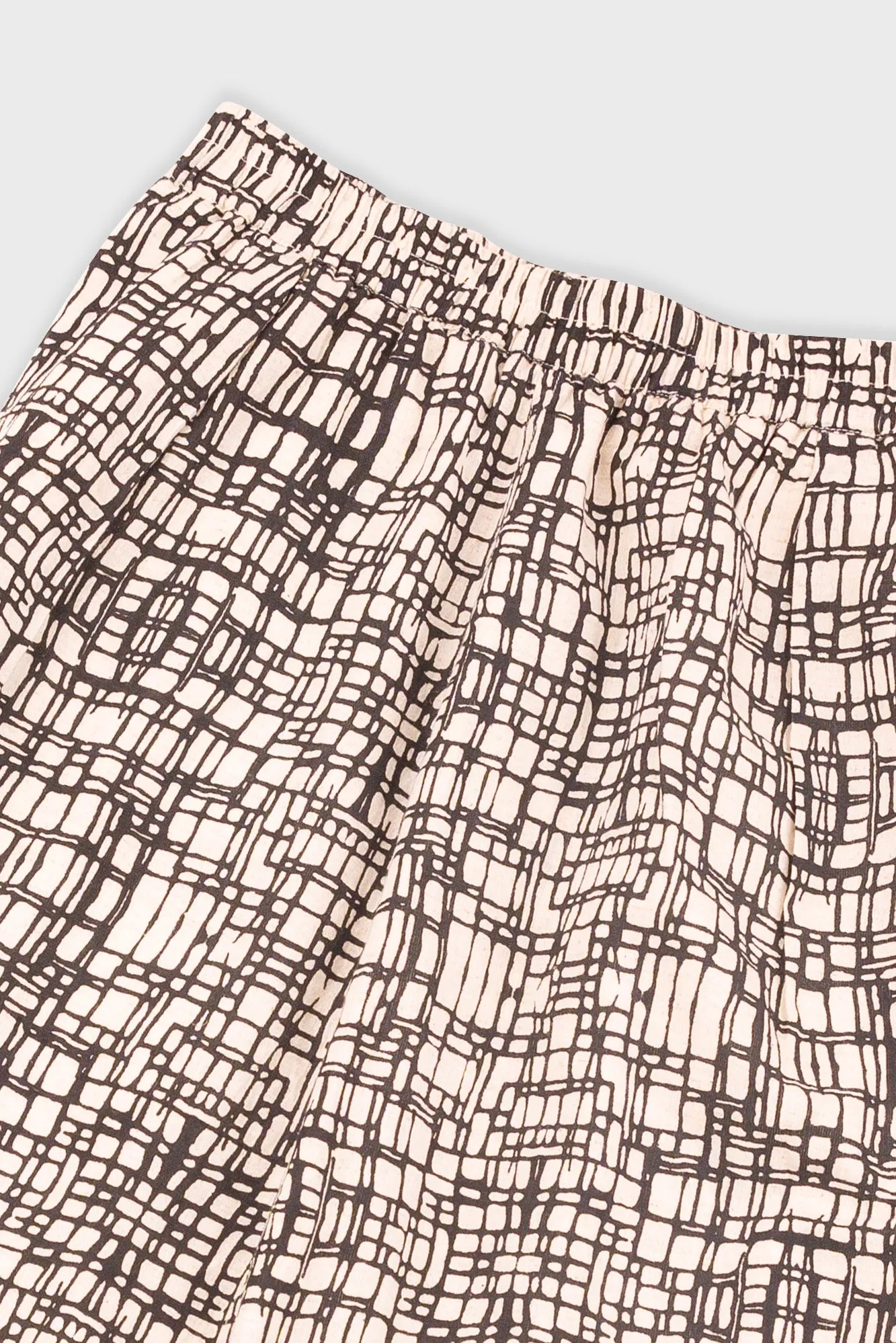 Full Seam Skirt - Black Ecru Maze Print sold by Folk product image thumbnail 5
