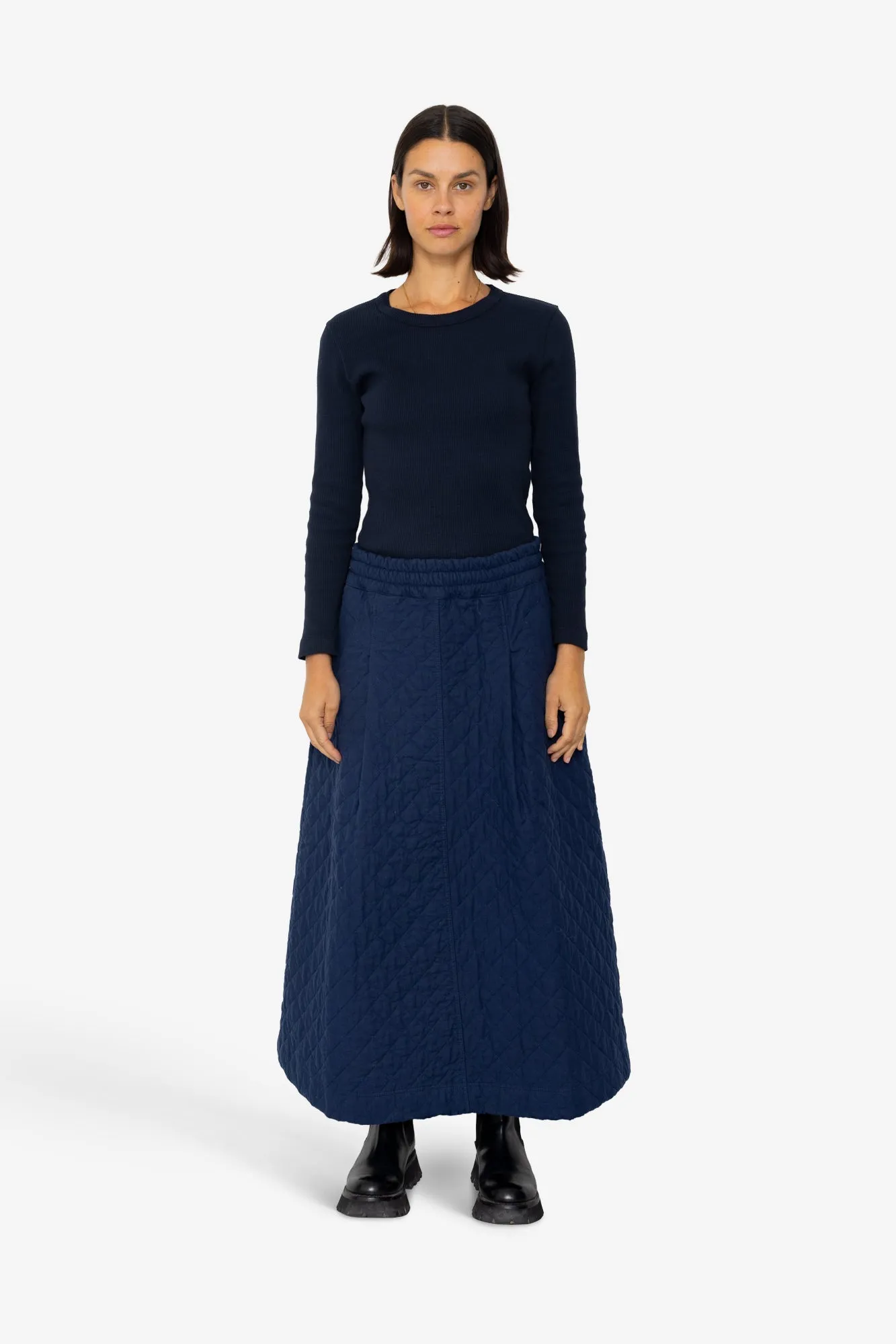 Maxi Skirt - Quilted Navy sold by Folk product image thumbnail 2