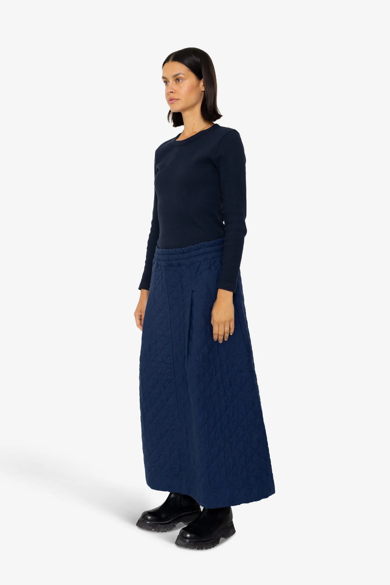 Maxi Skirt - Quilted Navy sold by Folk product image thumbnail 3