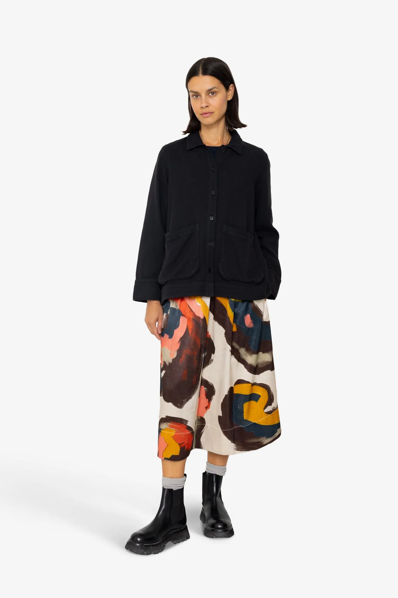 Full Seam Skirt - Impasto Print Satin sold by Folk product image thumbnail 2