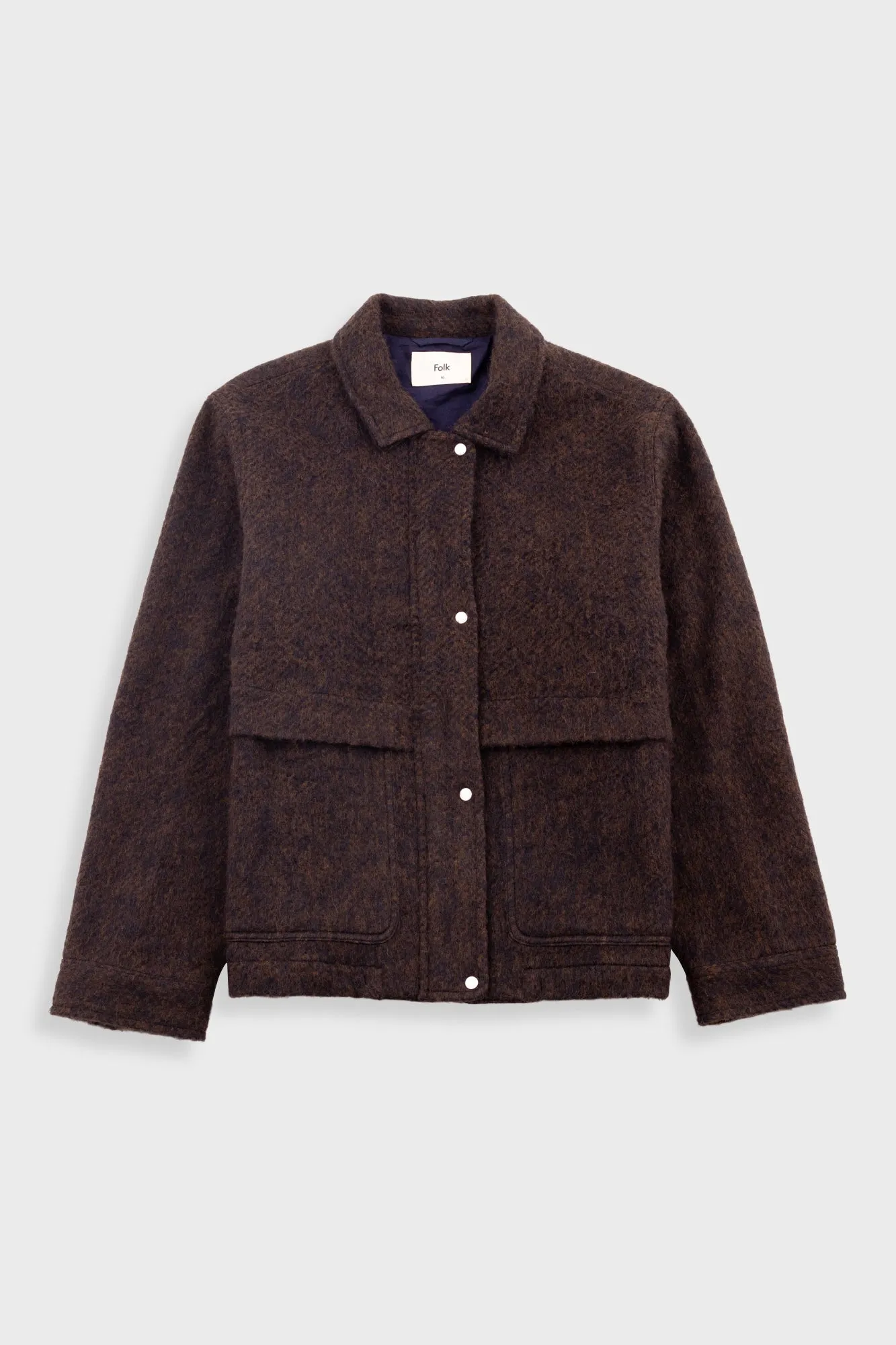 Blouson - Navy Espresso Wool sold by Folk