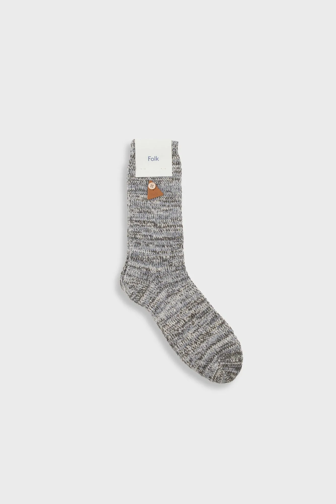 Wool Melange Socks - Shark Grey Mix sold by Folk