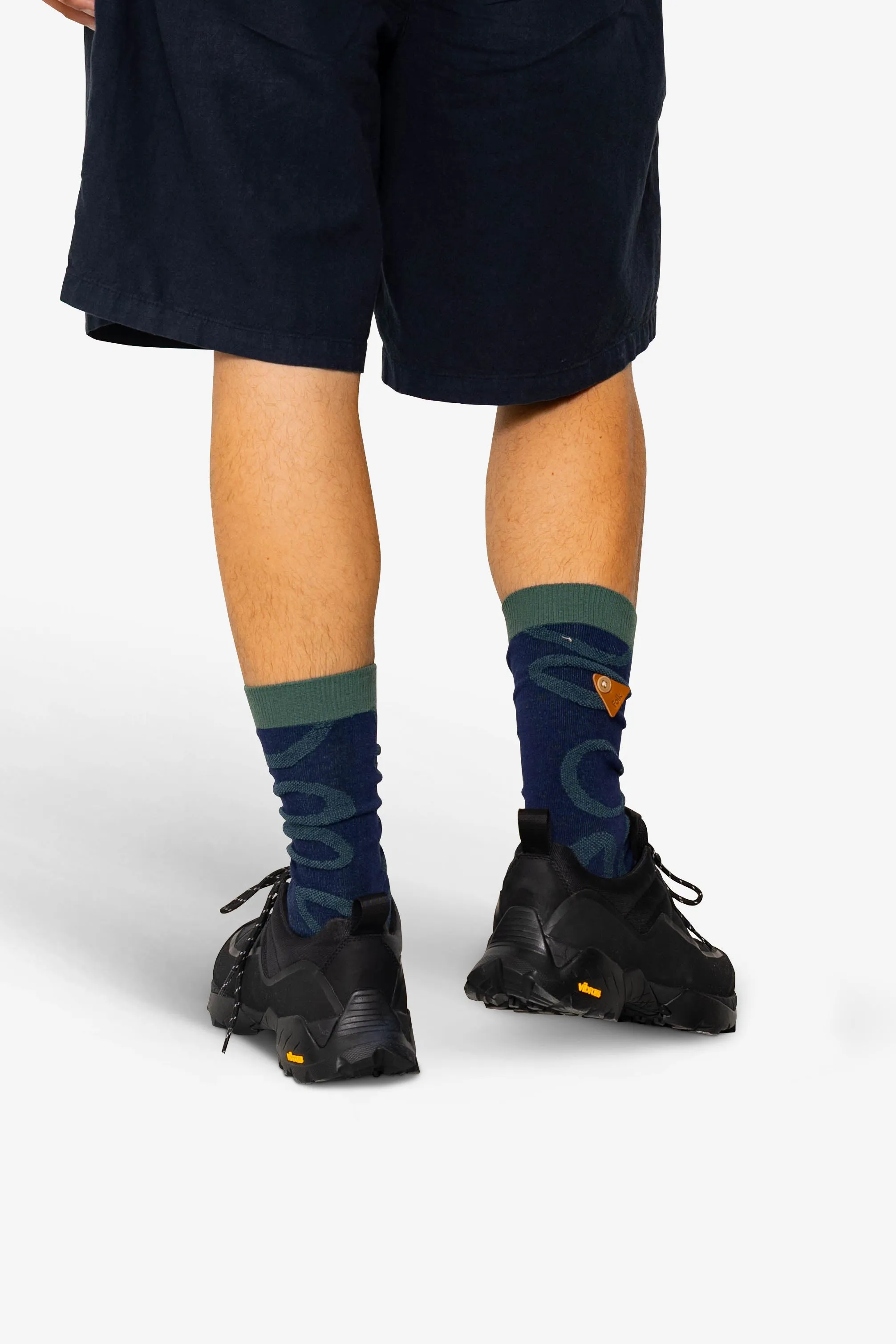 Lightweight Suiting Sock - Navy / Khaki sold by Folk product image thumbnail 4