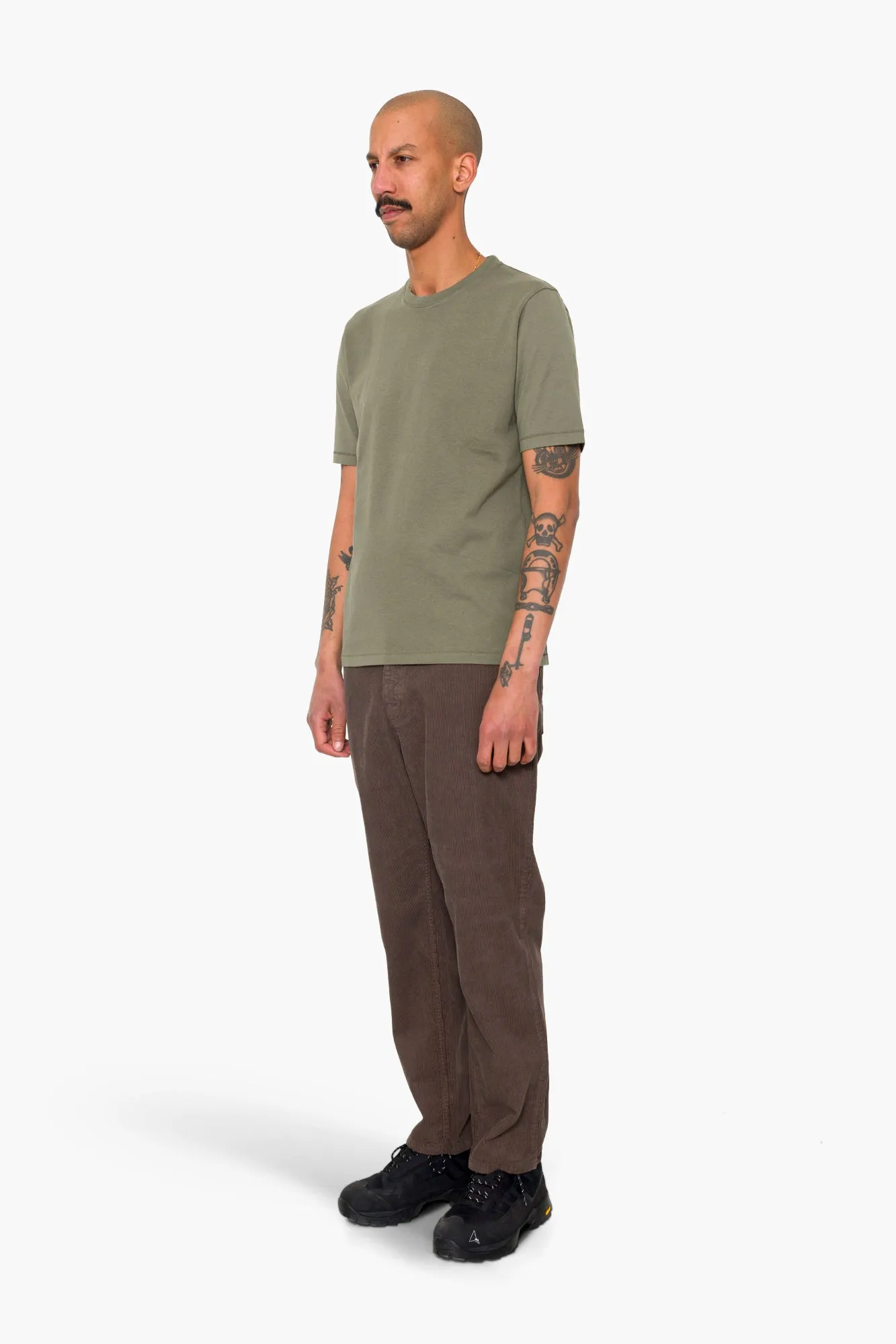 Contrast Sleeve T-Shirt - Olive sold by Folk product image thumbnail 3